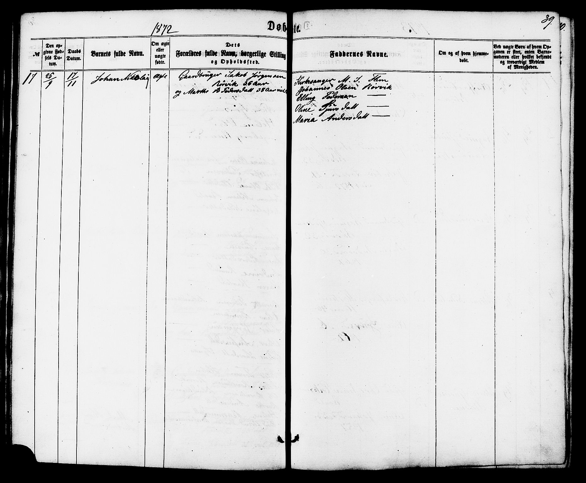 Ministerialprotokoller, klokkerbøker og fødselsregistre - Møre og Romsdal, AV/SAT-A-1454/537/L0518: Parish register (official) no. 537A02, 1862-1876, p. 39