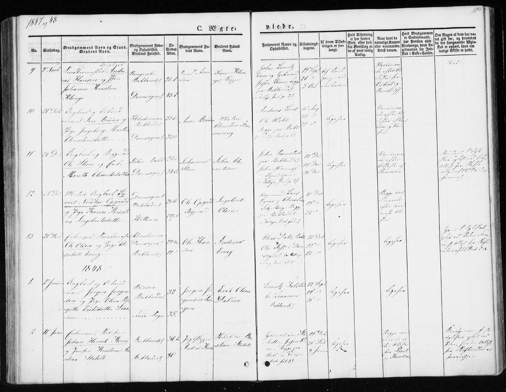 Ministerialprotokoller, klokkerbøker og fødselsregistre - Sør-Trøndelag, SAT/A-1456/604/L0183: Parish register (official) no. 604A04, 1841-1850, p. 108