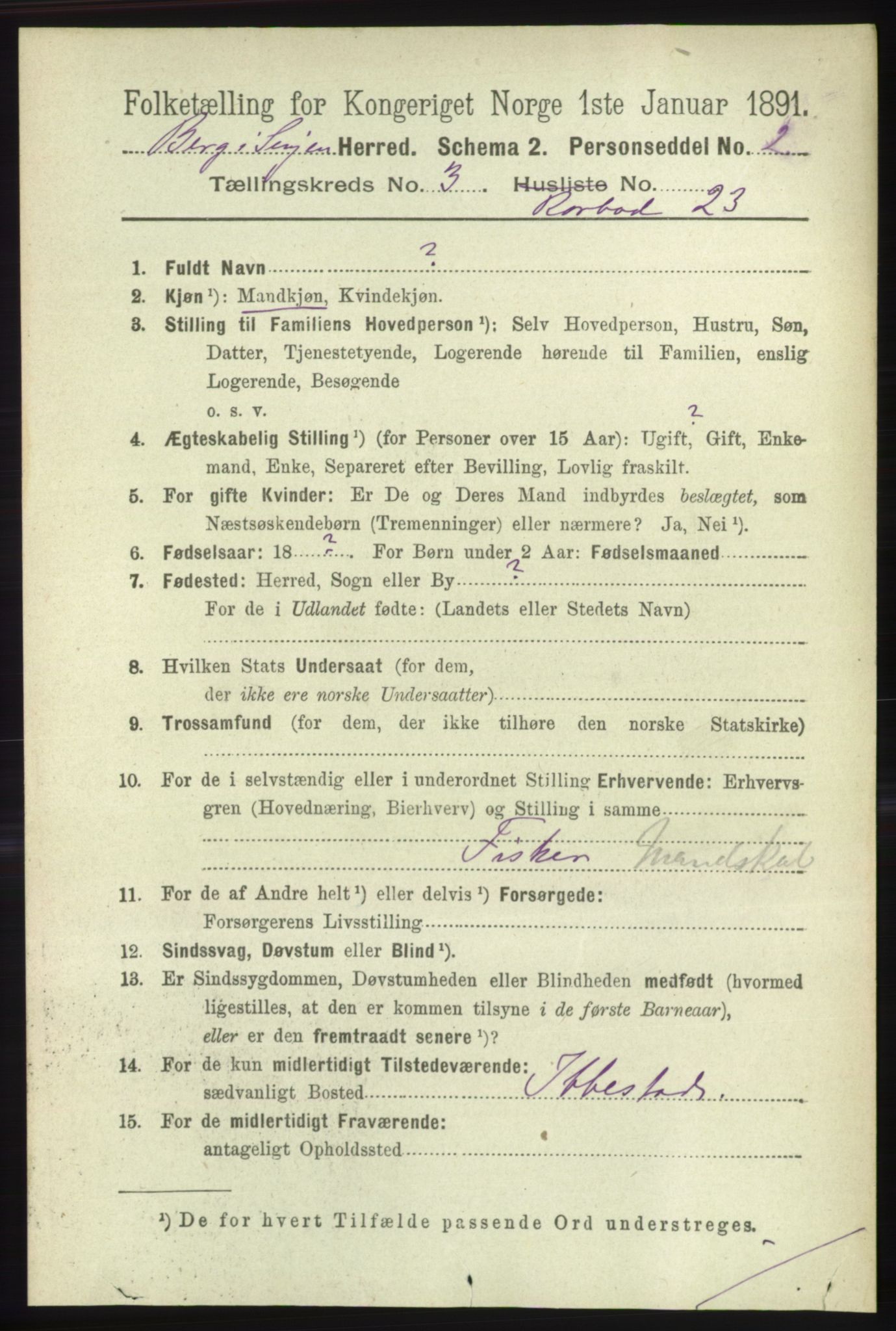 RA, 1891 census for 1929 Berg, 1891, p. 1512