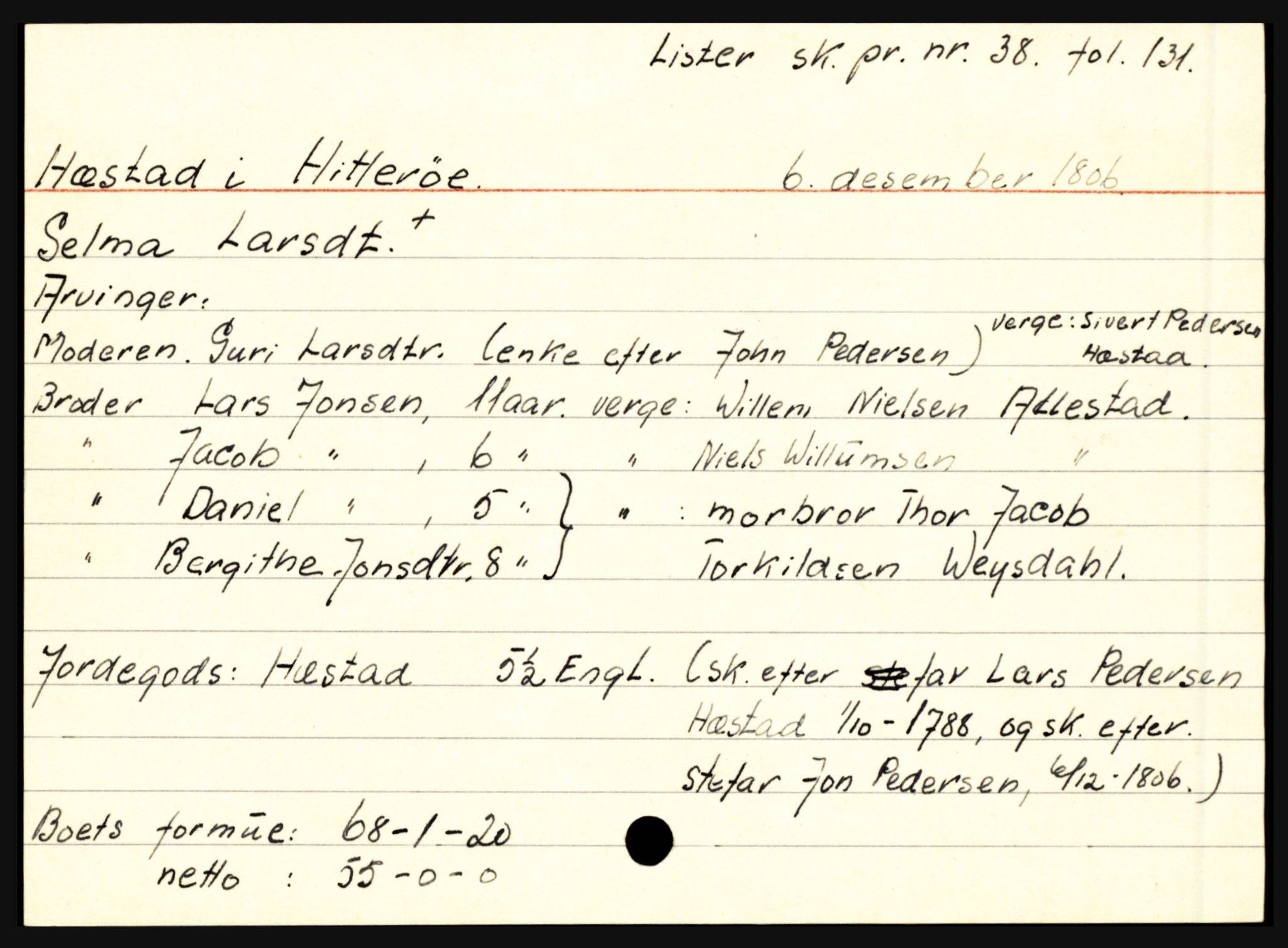 Lister sorenskriveri, AV/SAK-1221-0003/H, p. 17333