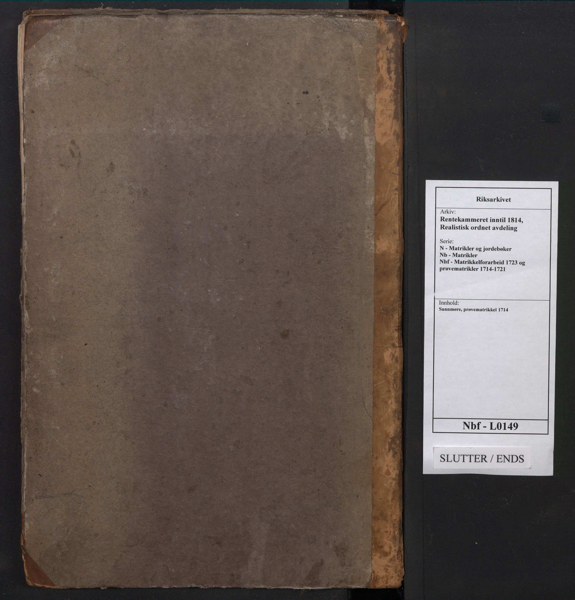 Rentekammeret inntil 1814, Realistisk ordnet avdeling, RA/EA-4070/N/Nb/Nbf/L0149: Sunnmøre, prøvematrikkel, 1714, p. 136