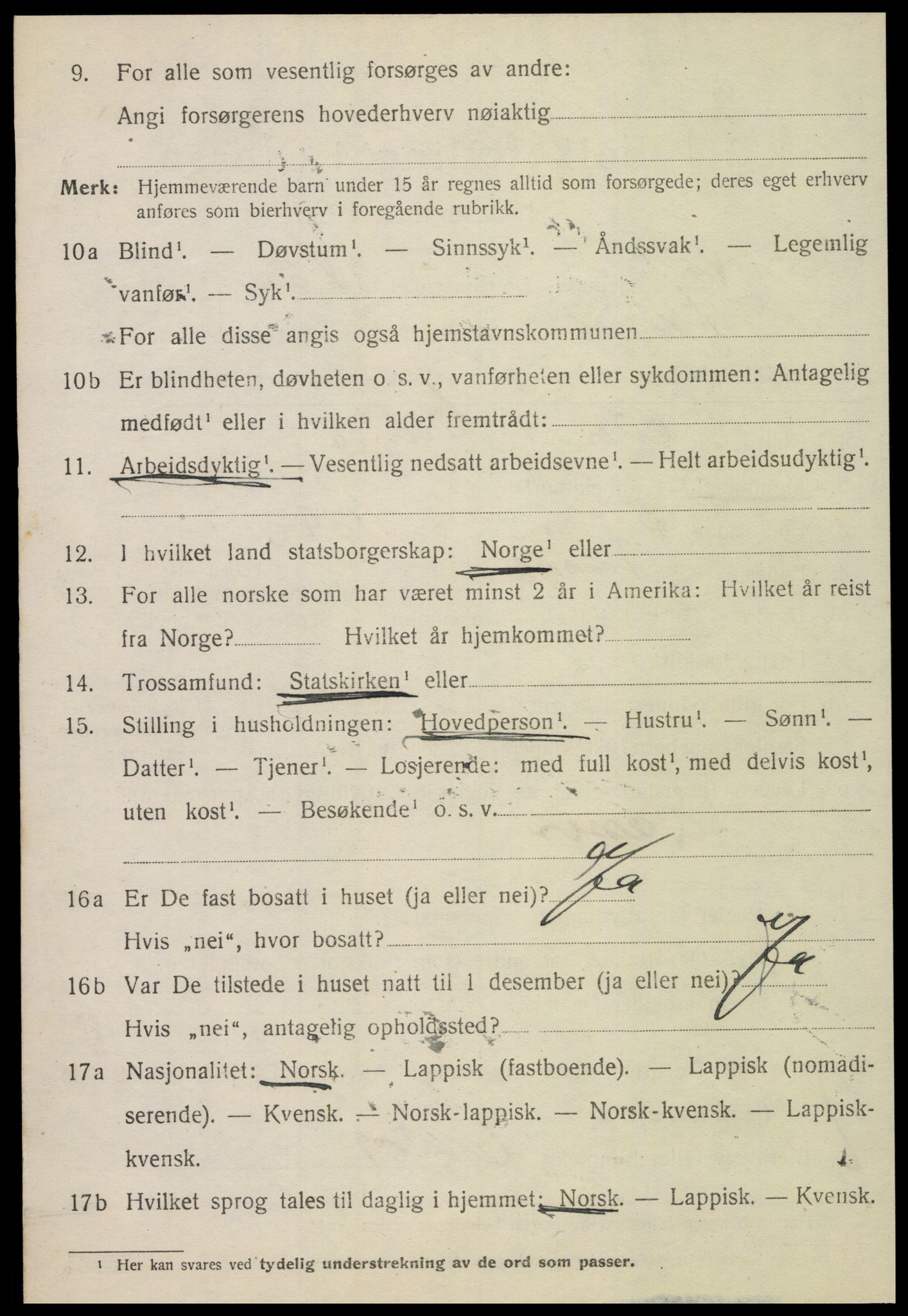 SAT, 1920 census for Hegra, 1920, p. 2357