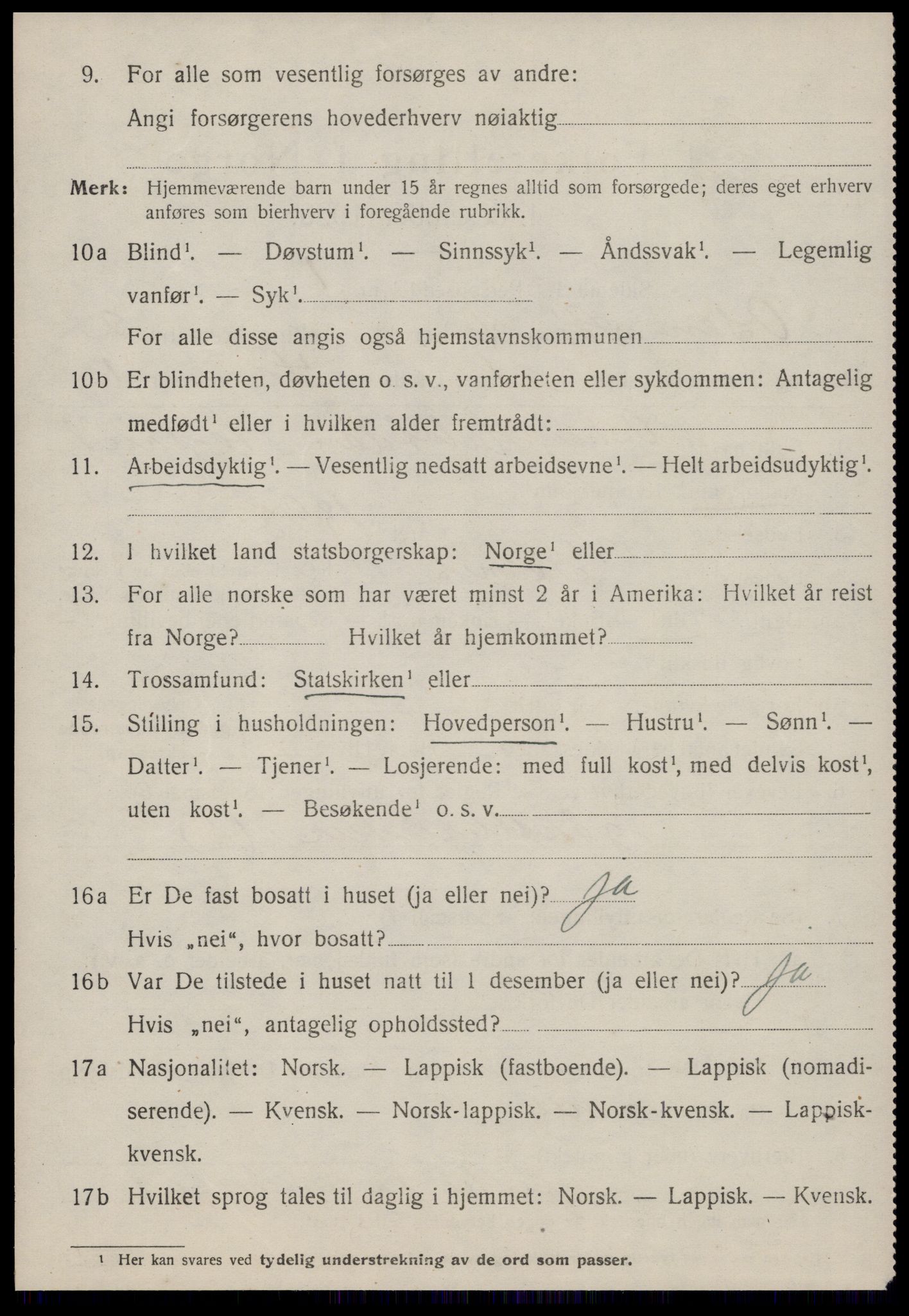 SAT, 1920 census for Osen, 1920, p. 1162