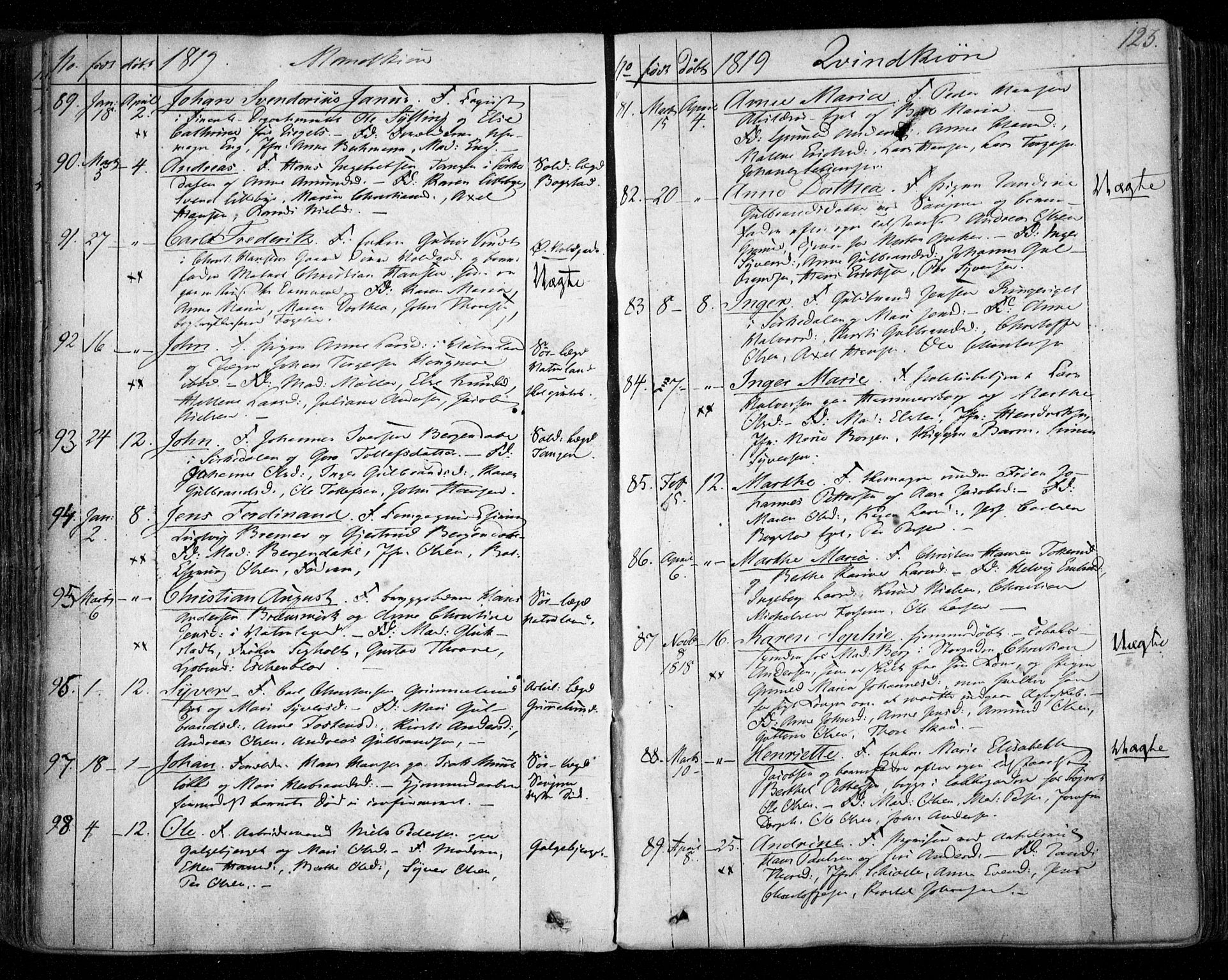 Aker prestekontor kirkebøker, AV/SAO-A-10861/F/L0011: Parish register (official) no. 11, 1810-1819, p. 123