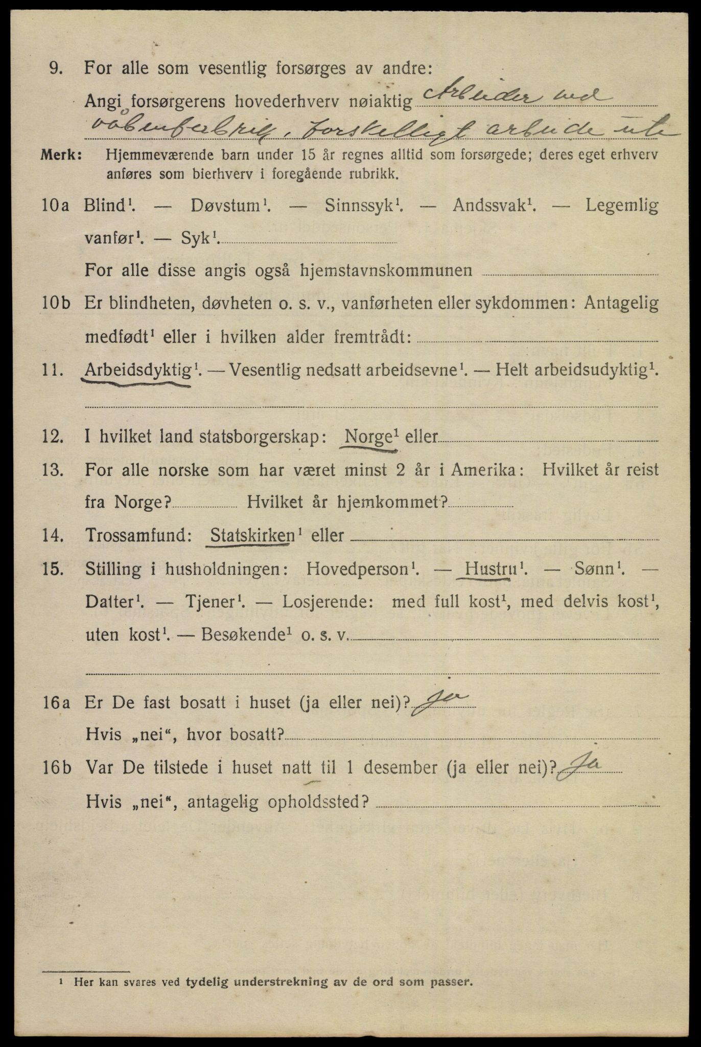 SAKO, 1920 census for Kongsberg, 1920, p. 5817