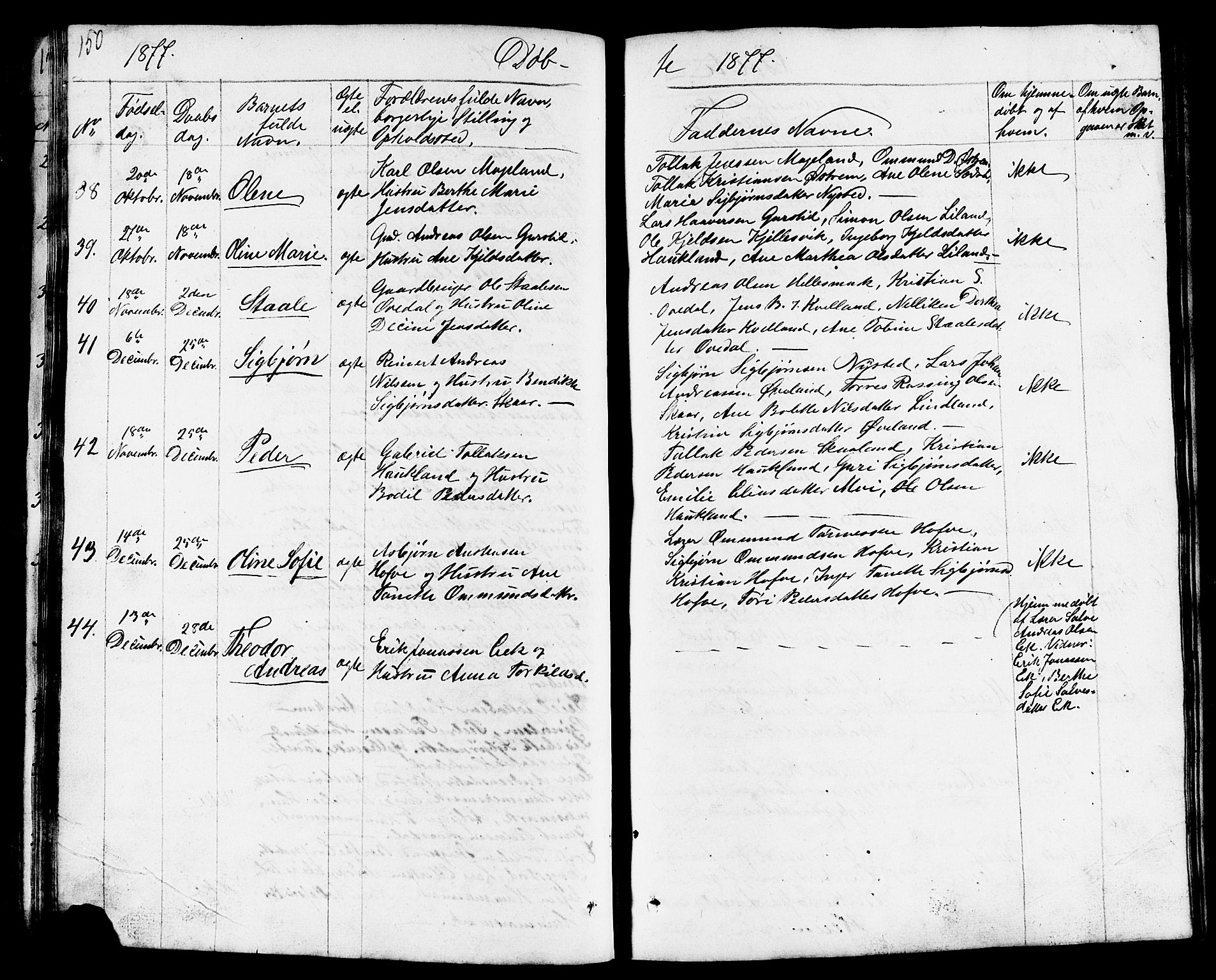 Lund sokneprestkontor, AV/SAST-A-101809/S07/L0003: Parish register (copy) no. B 3, 1848-1885, p. 150