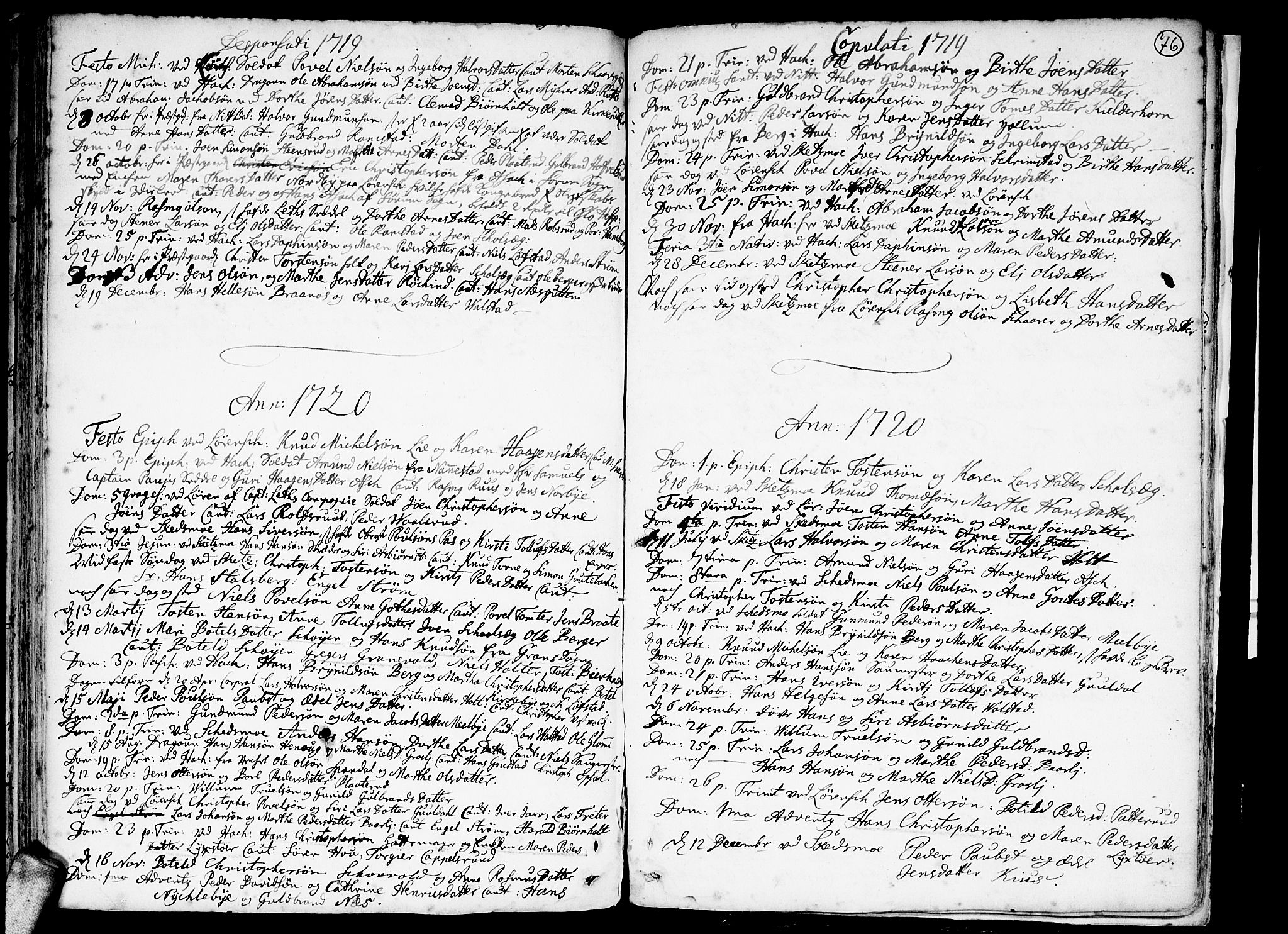 Skedsmo prestekontor Kirkebøker, AV/SAO-A-10033a/F/Fa/L0002: Parish register (official) no. I 2, 1715-1727, p. 76