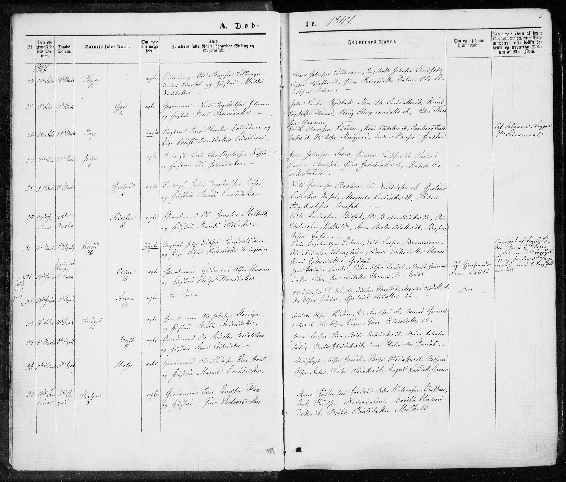 Ministerialprotokoller, klokkerbøker og fødselsregistre - Møre og Romsdal, AV/SAT-A-1454/590/L1013: Parish register (official) no. 590A05, 1847-1877, p. 3