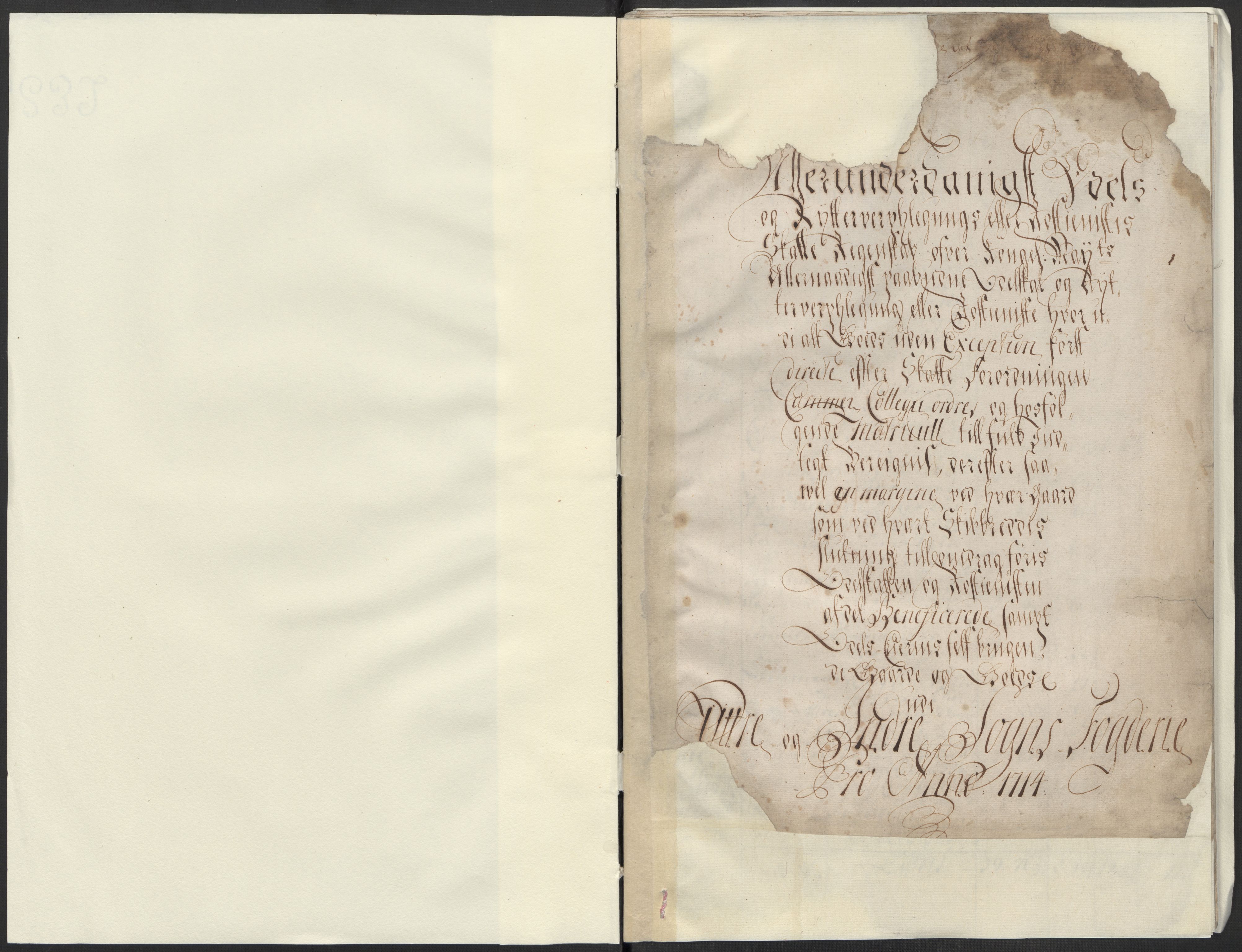 Rentekammeret inntil 1814, Reviderte regnskaper, Fogderegnskap, RA/EA-4092/R52/L3319: Fogderegnskap Sogn, 1713-1714, p. 649