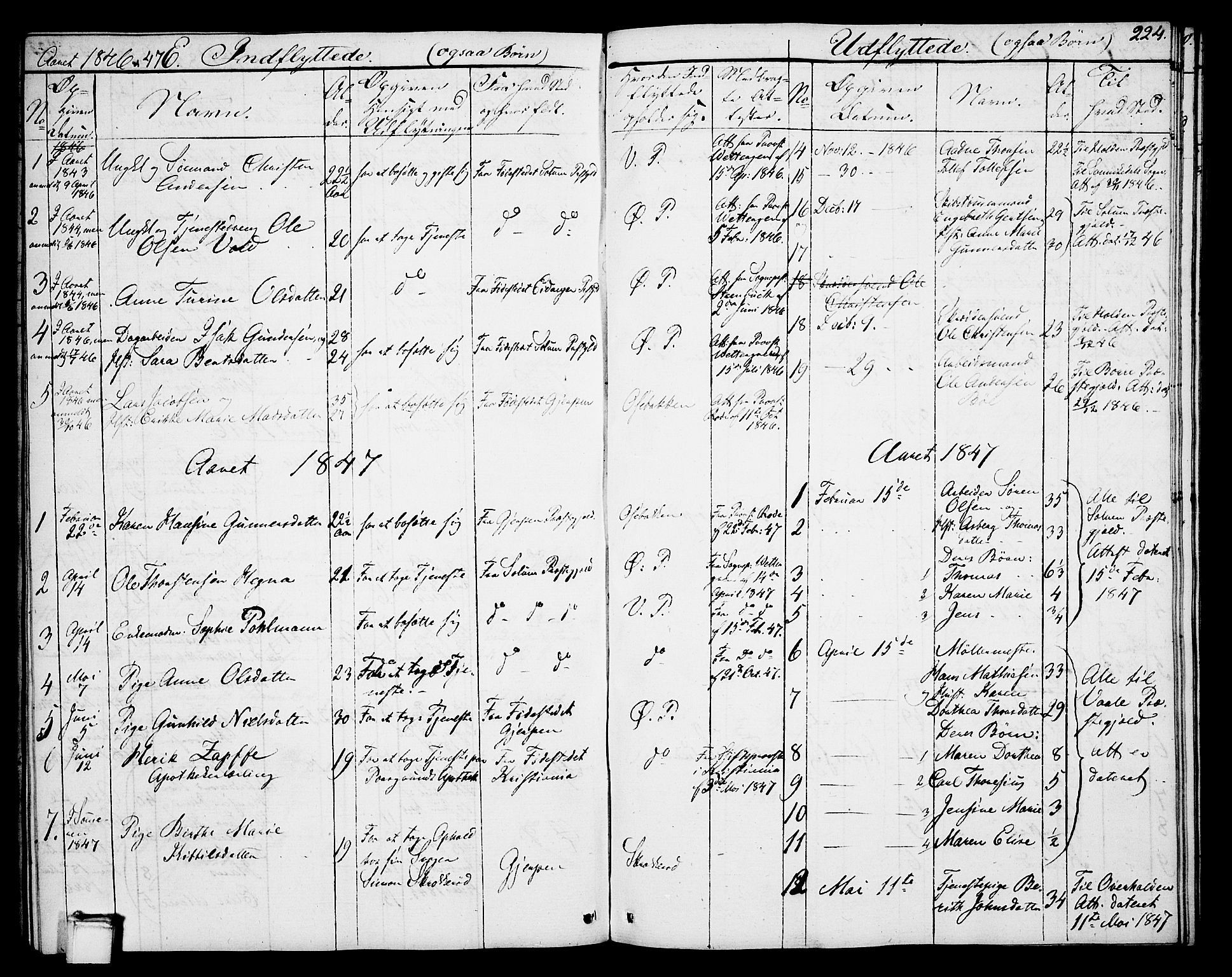 Porsgrunn kirkebøker , SAKO/A-104/G/Gb/L0003: Parish register (copy) no. II 3, 1841-1852, p. 224