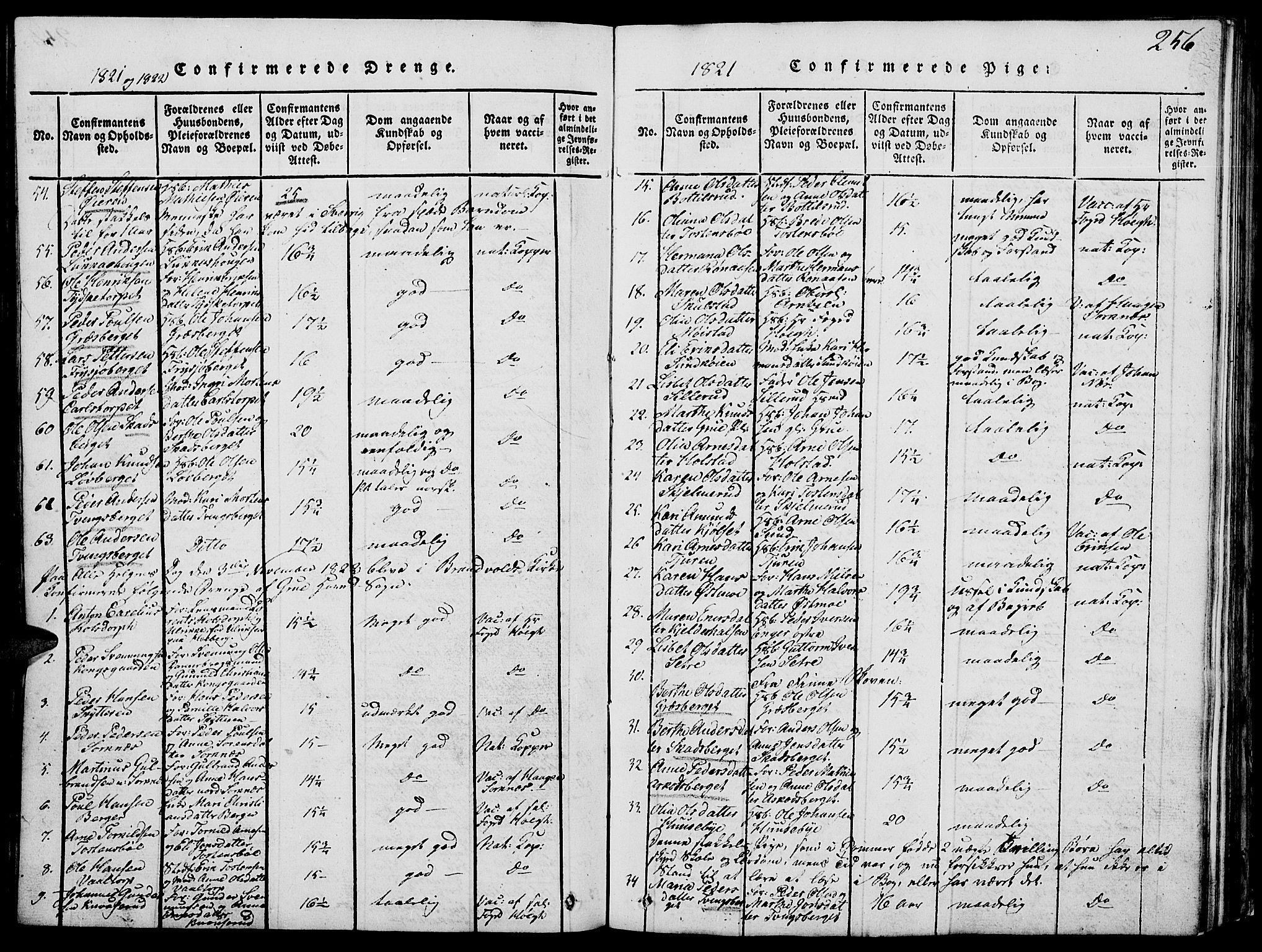 Grue prestekontor, SAH/PREST-036/H/Ha/Hab/L0002: Parish register (copy) no. 2, 1815-1841, p. 256