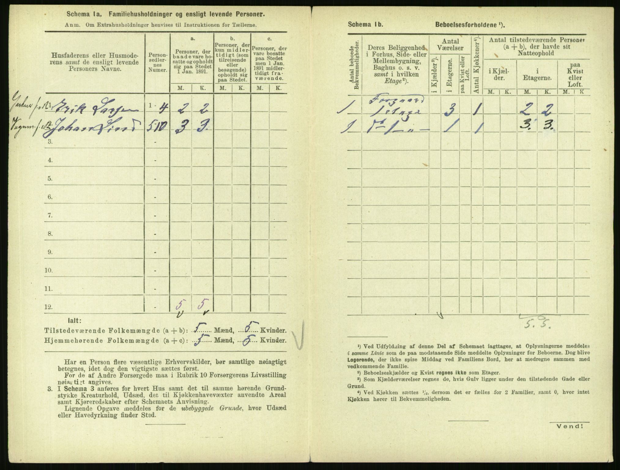 RA, 1891 census for 0301 Kristiania, 1891, p. 95336