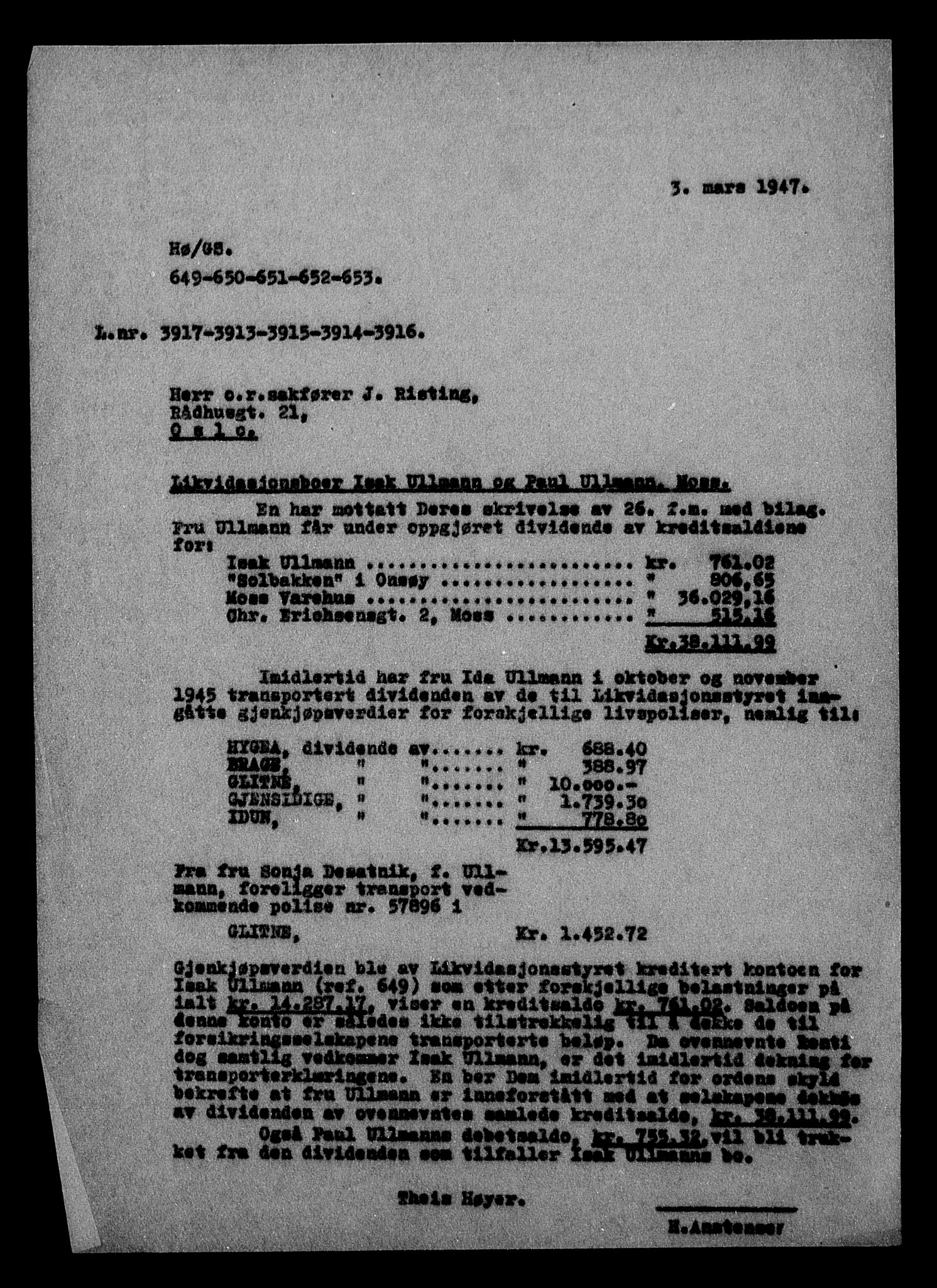 Justisdepartementet, Tilbakeføringskontoret for inndratte formuer, RA/S-1564/H/Hc/Hcd/L1008: --, 1945-1947, p. 653