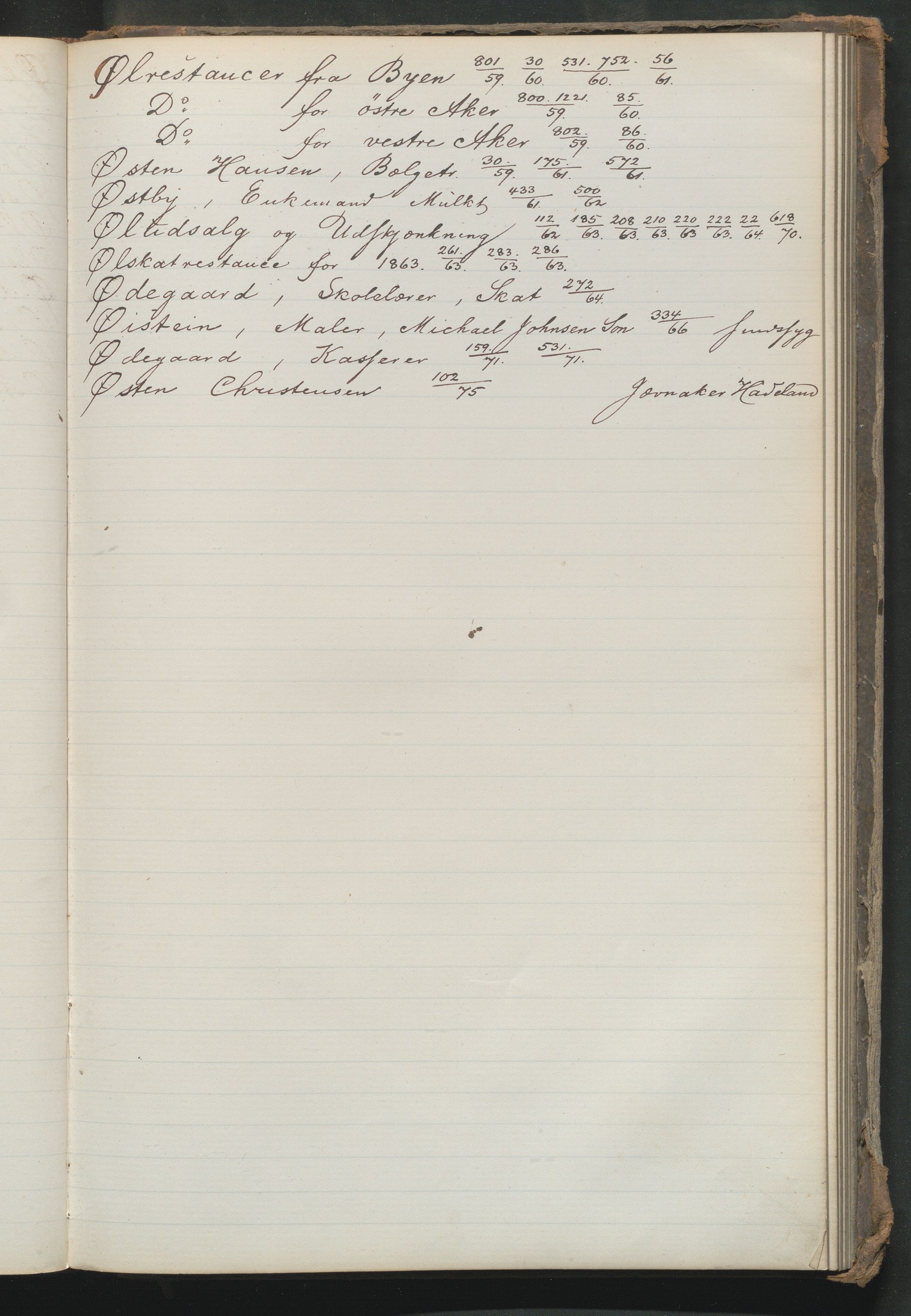 Fattigvesenet, OBA/A-20045/Fr/L0001: Klientregister, 1856-1875, p. 273