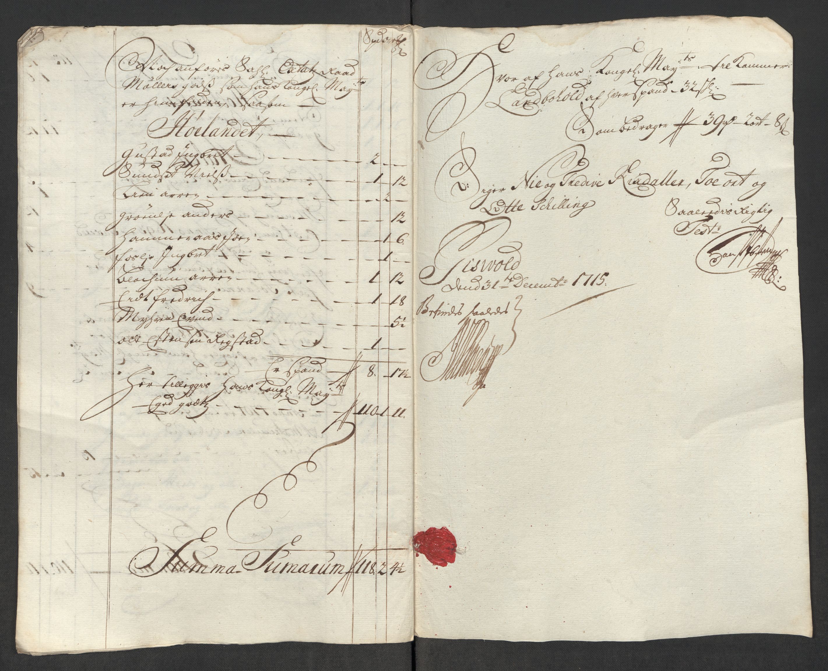 Rentekammeret inntil 1814, Reviderte regnskaper, Fogderegnskap, AV/RA-EA-4092/R60/L3966: Fogderegnskap Orkdal og Gauldal, 1715, p. 379