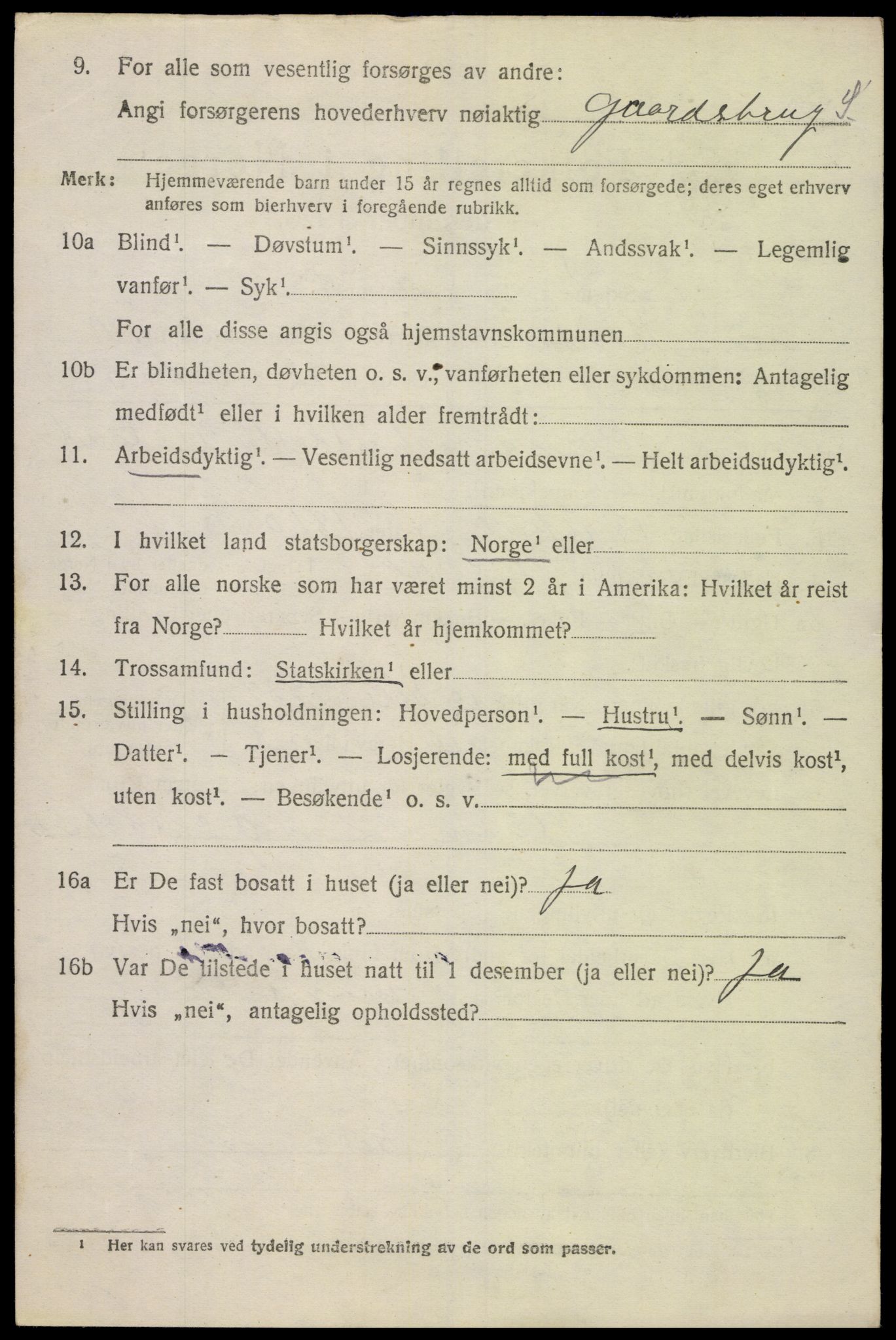 SAK, 1920 census for Konsmo, 1920, p. 1209