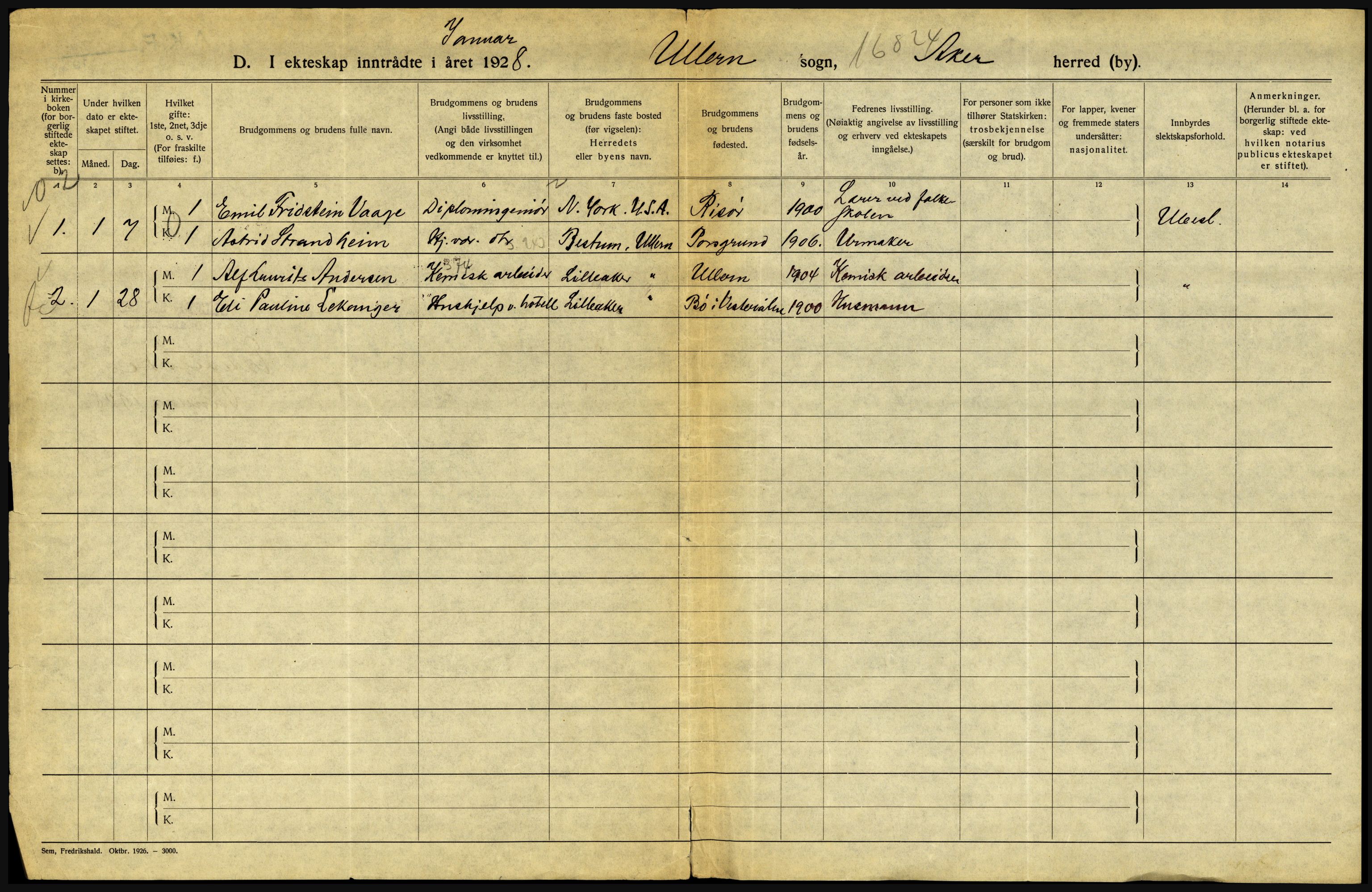 Statistisk sentralbyrå, Sosiodemografiske emner, Befolkning, AV/RA-S-2228/D/Df/Dfc/Dfch/L0004: Akershus, 1928, p. 200