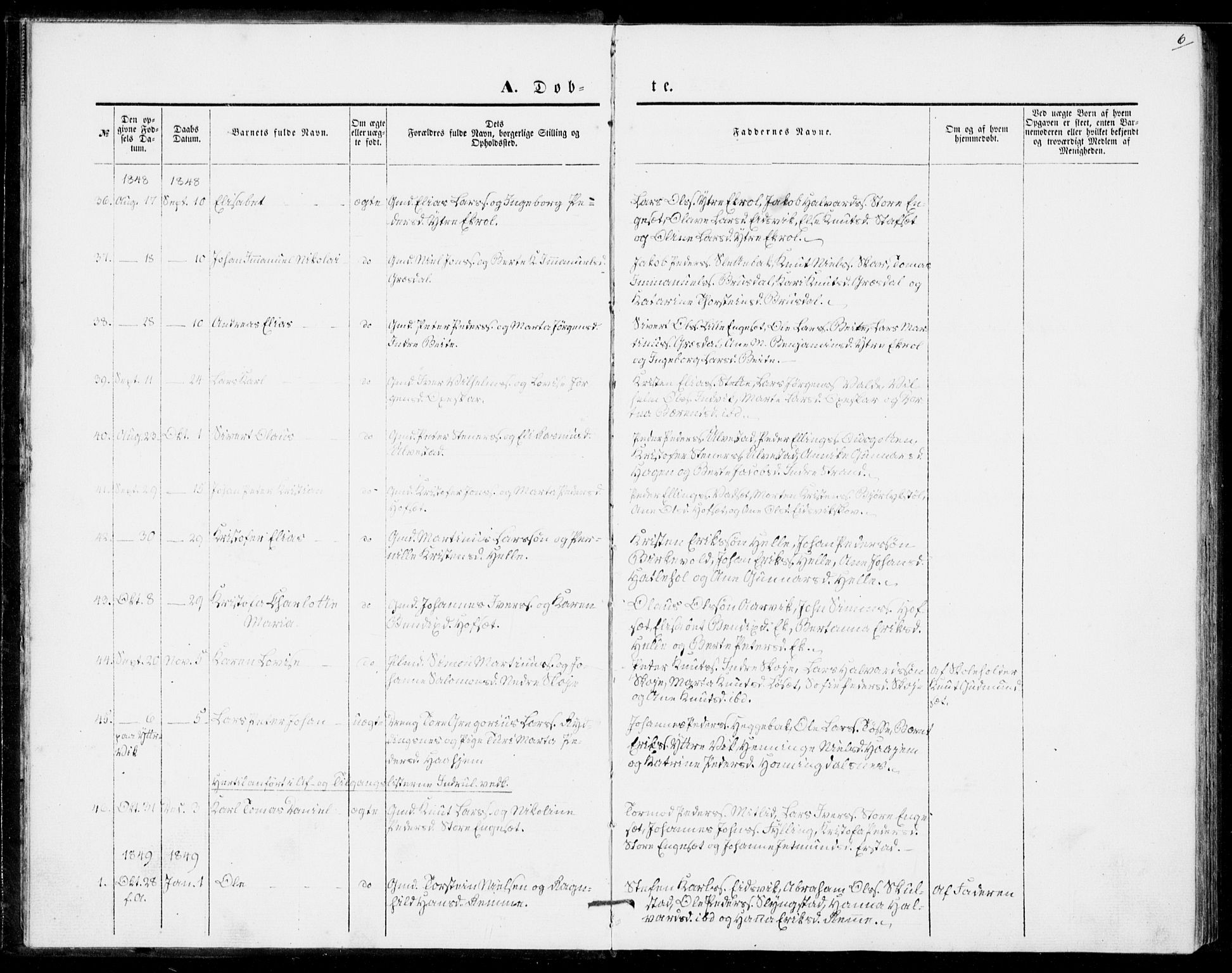 Ministerialprotokoller, klokkerbøker og fødselsregistre - Møre og Romsdal, AV/SAT-A-1454/524/L0353: Parish register (official) no. 524A05, 1848-1856, p. 6