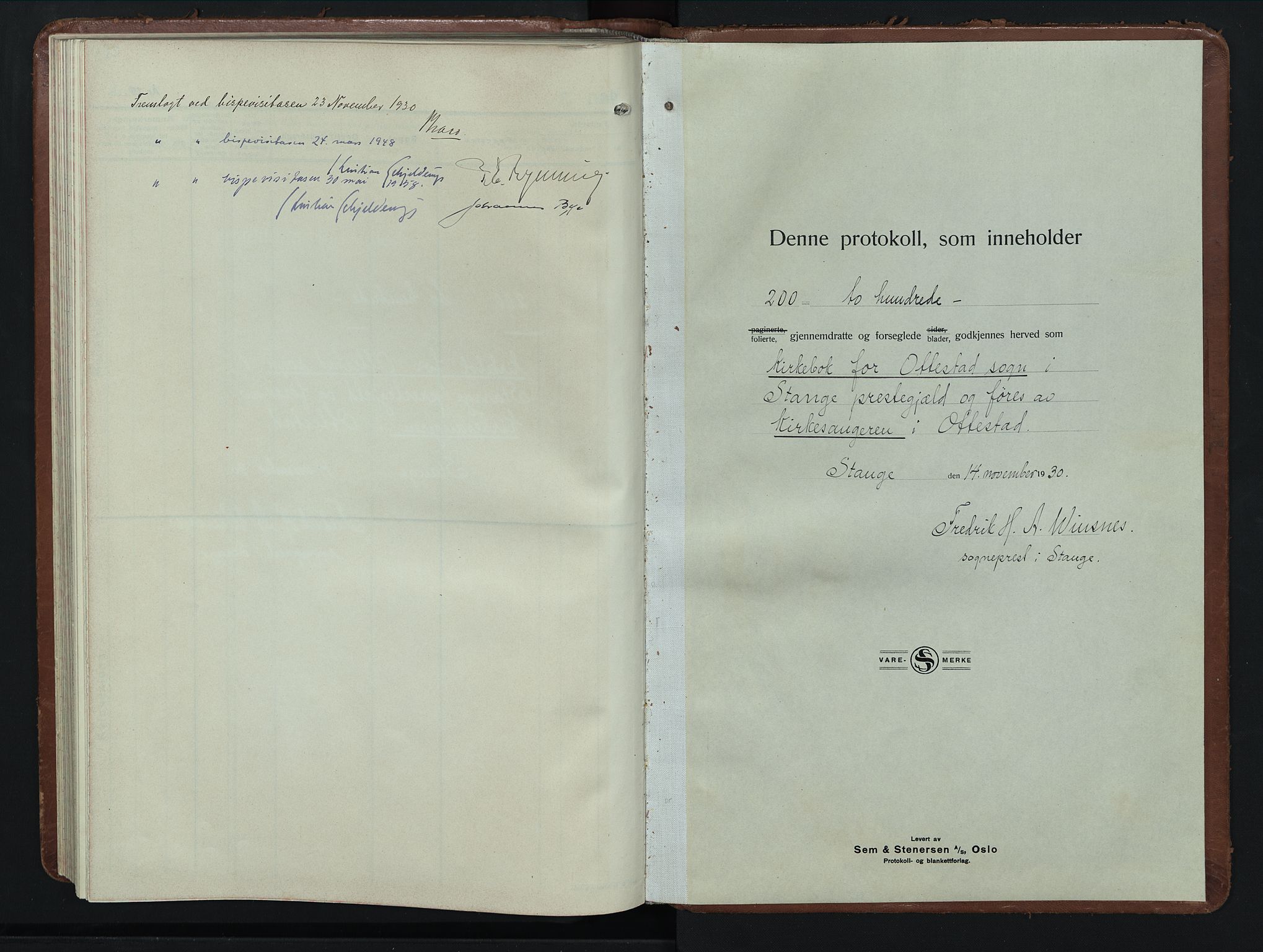 Stange prestekontor, SAH/PREST-002/L/L0019: Parish register (copy) no. 19, 1929-1947