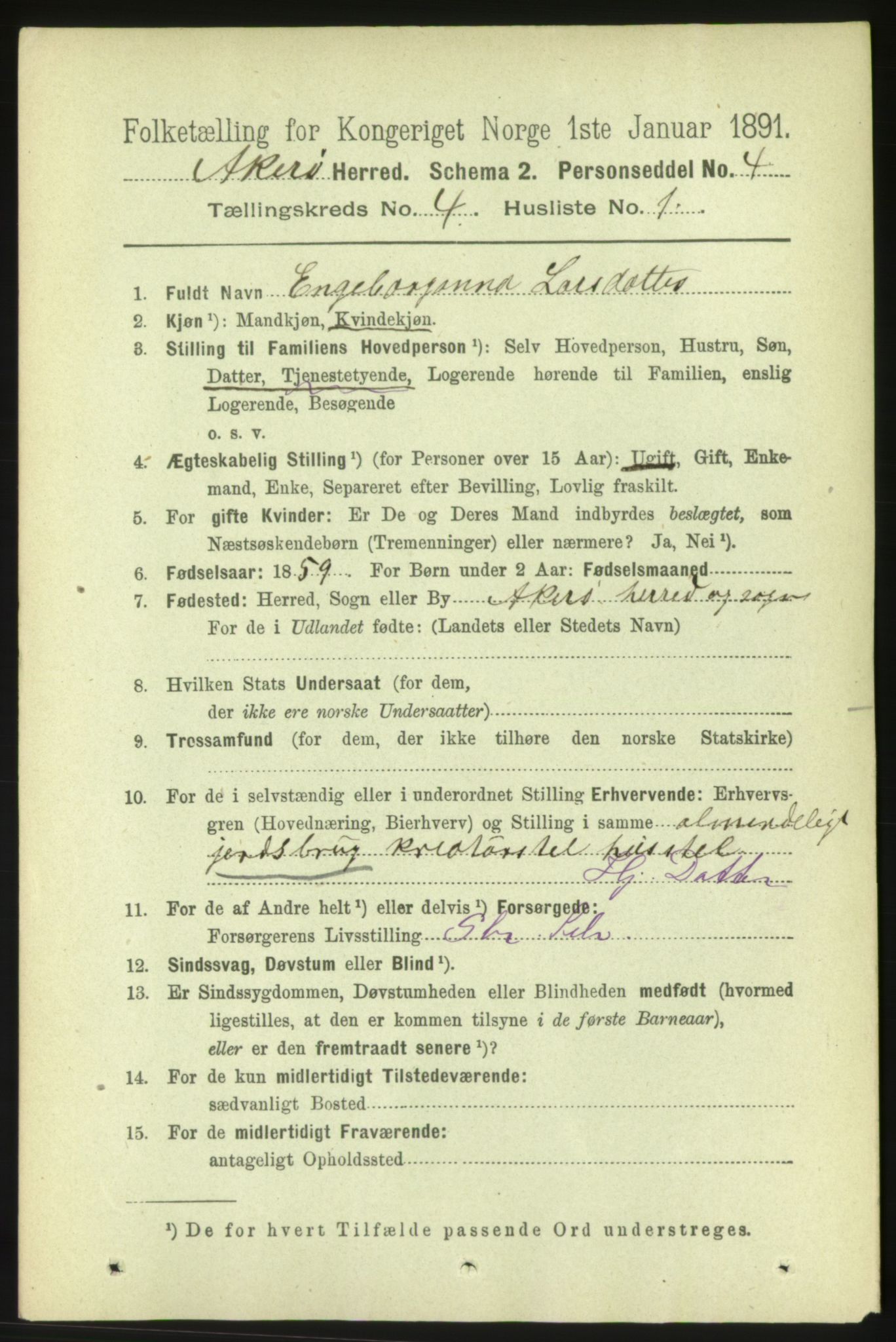 RA, 1891 census for 1545 Aukra, 1891, p. 1641