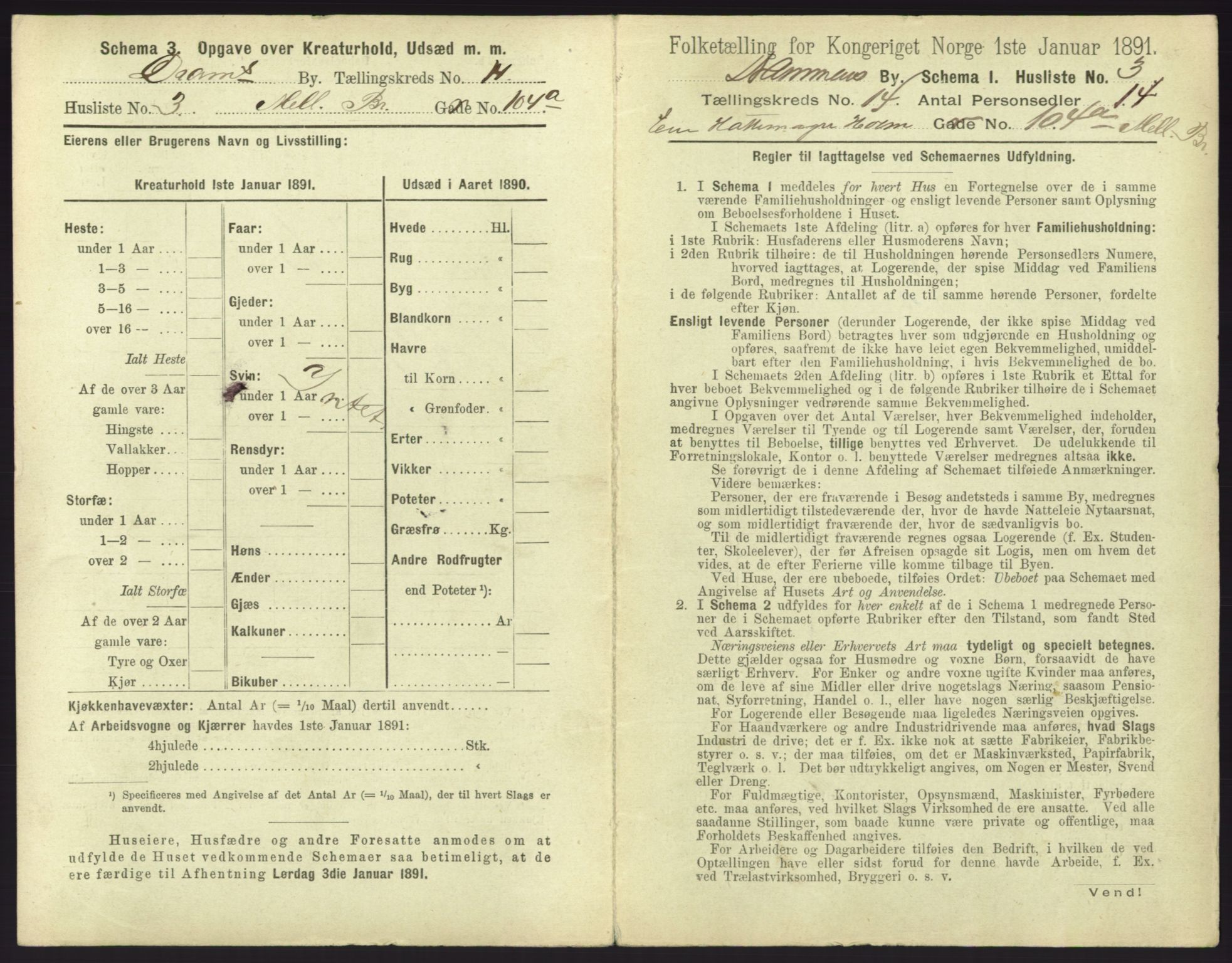 RA, 1891 census for 0602 Drammen, 1891, p. 1157