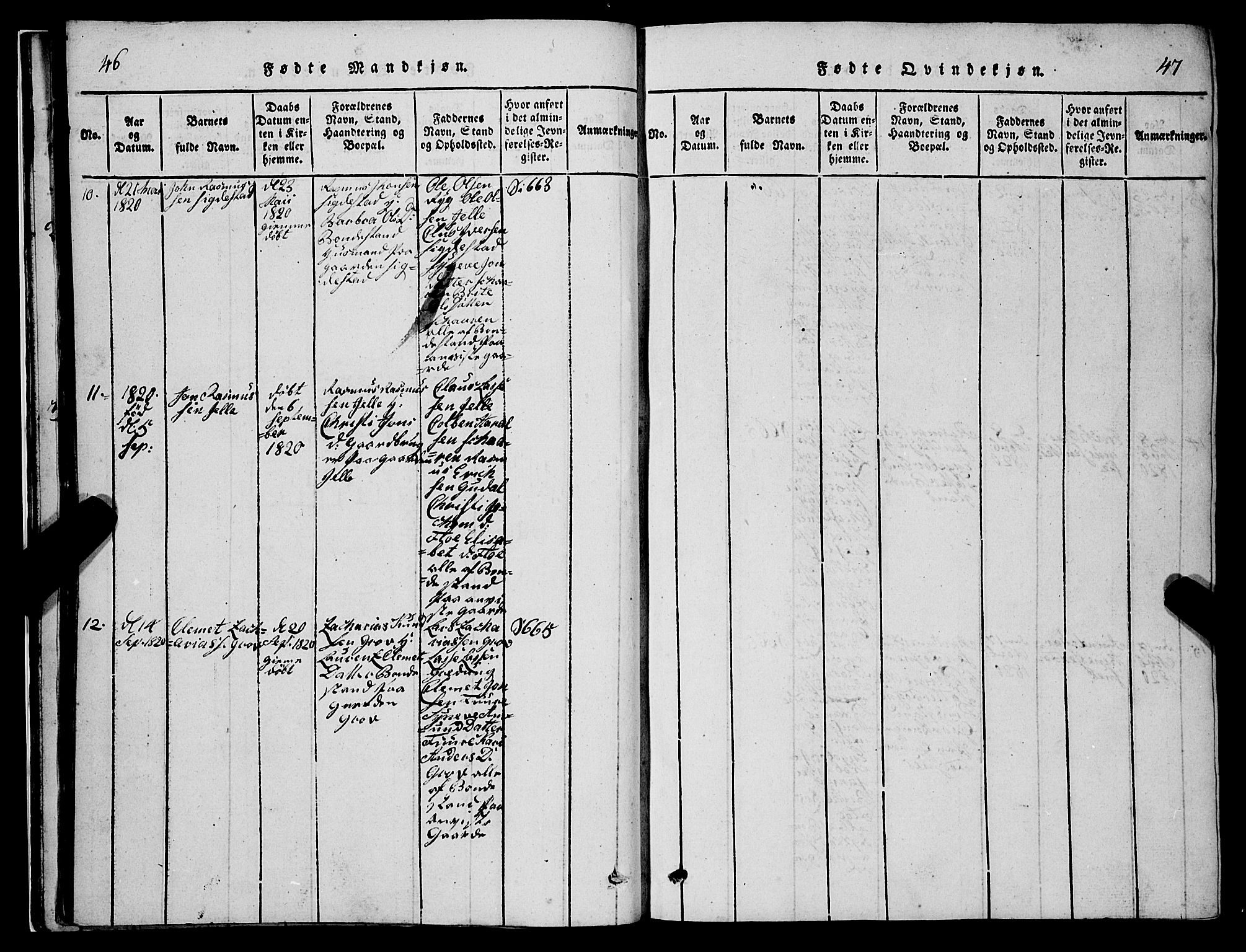 Stryn Sokneprestembete, AV/SAB-A-82501: Parish register (copy) no. C 1, 1801-1845, p. 46-47