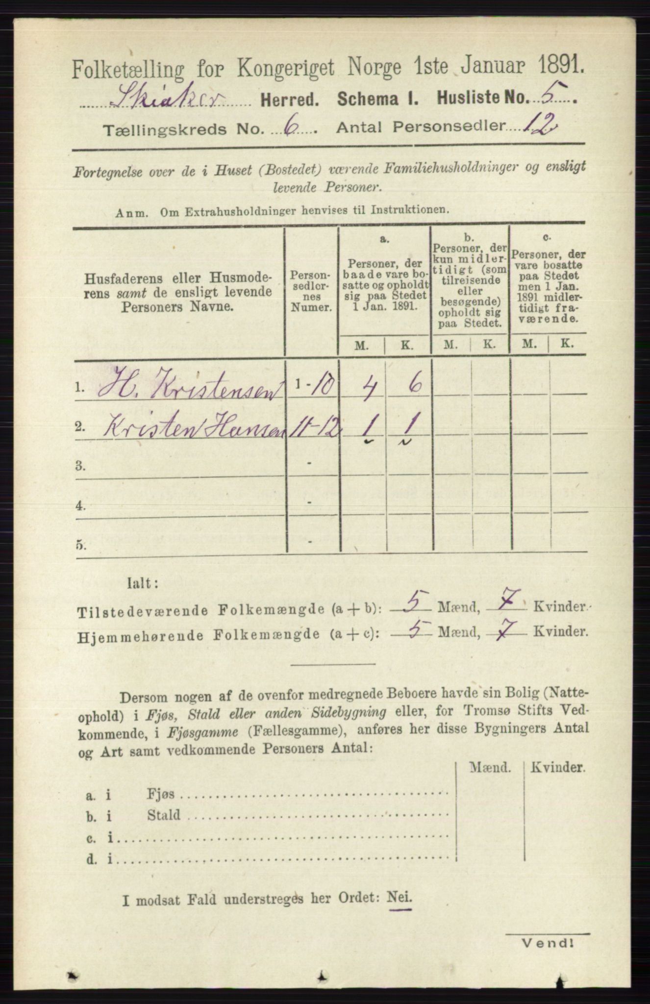 RA, 1891 census for 0513 Skjåk, 1891, p. 1986