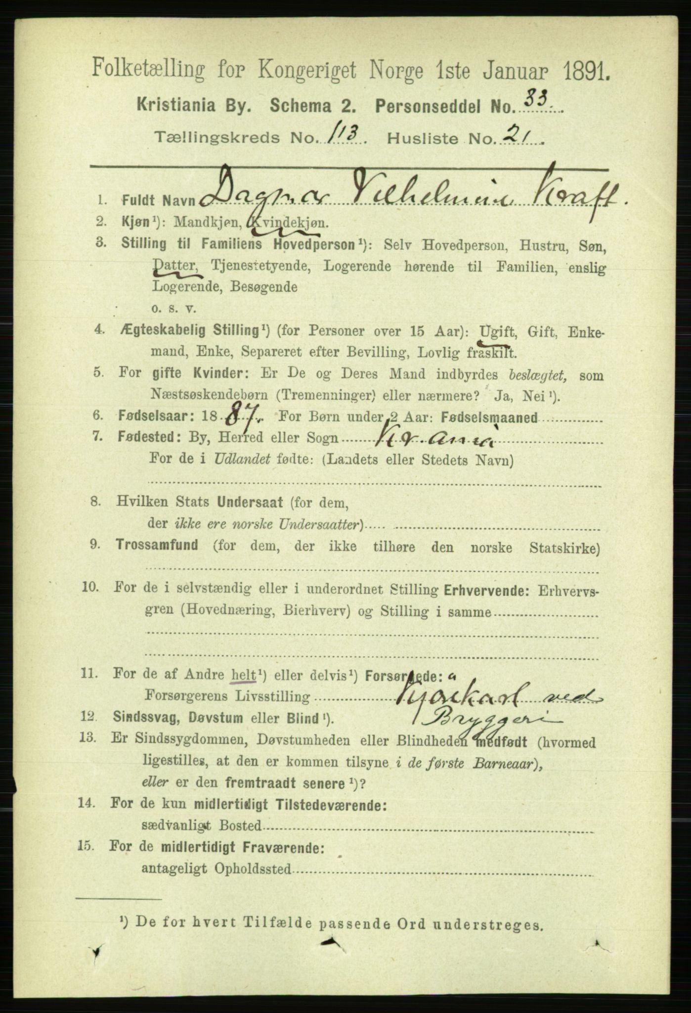 RA, 1891 census for 0301 Kristiania, 1891, p. 60672