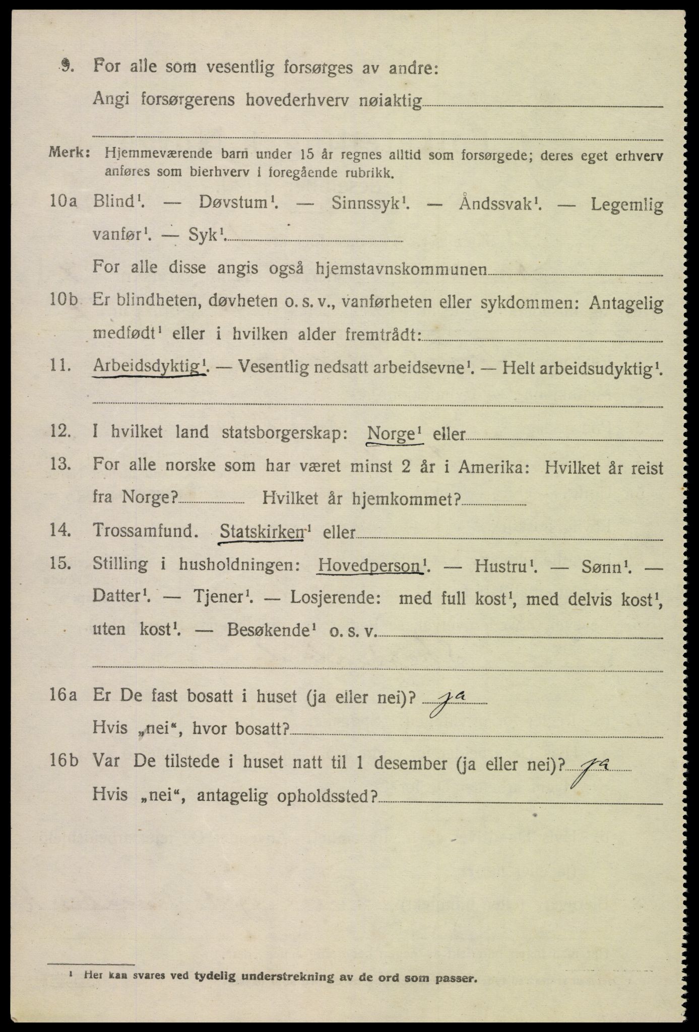 SAK, 1920 census for Åmli, 1920, p. 3166