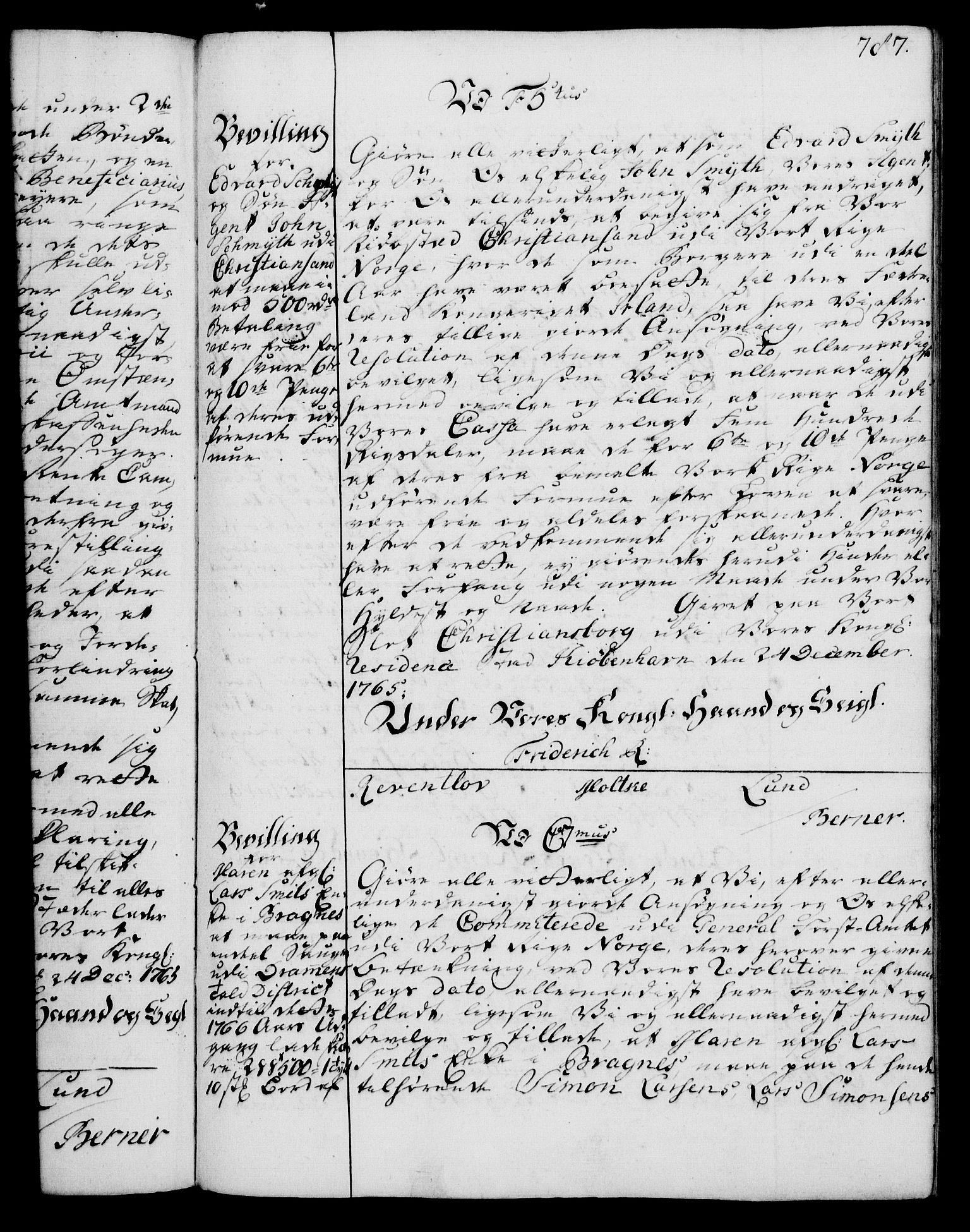 Rentekammeret, Kammerkanselliet, RA/EA-3111/G/Gg/Gga/L0007: Norsk ekspedisjonsprotokoll med register (merket RK 53.7), 1759-1768, p. 787