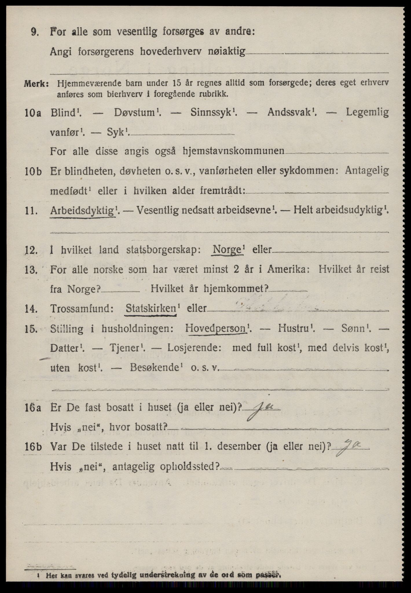 SAT, 1920 census for Grytten, 1920, p. 5829