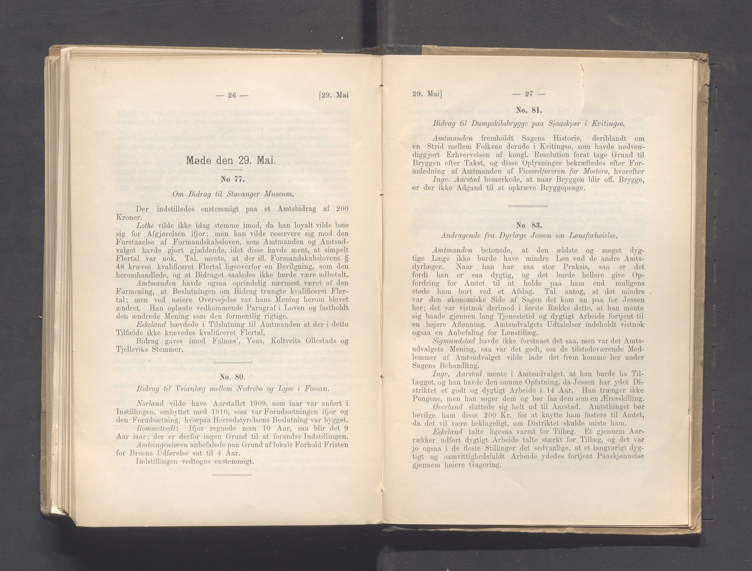 Rogaland fylkeskommune - Fylkesrådmannen , IKAR/A-900/A, 1900, p. 306