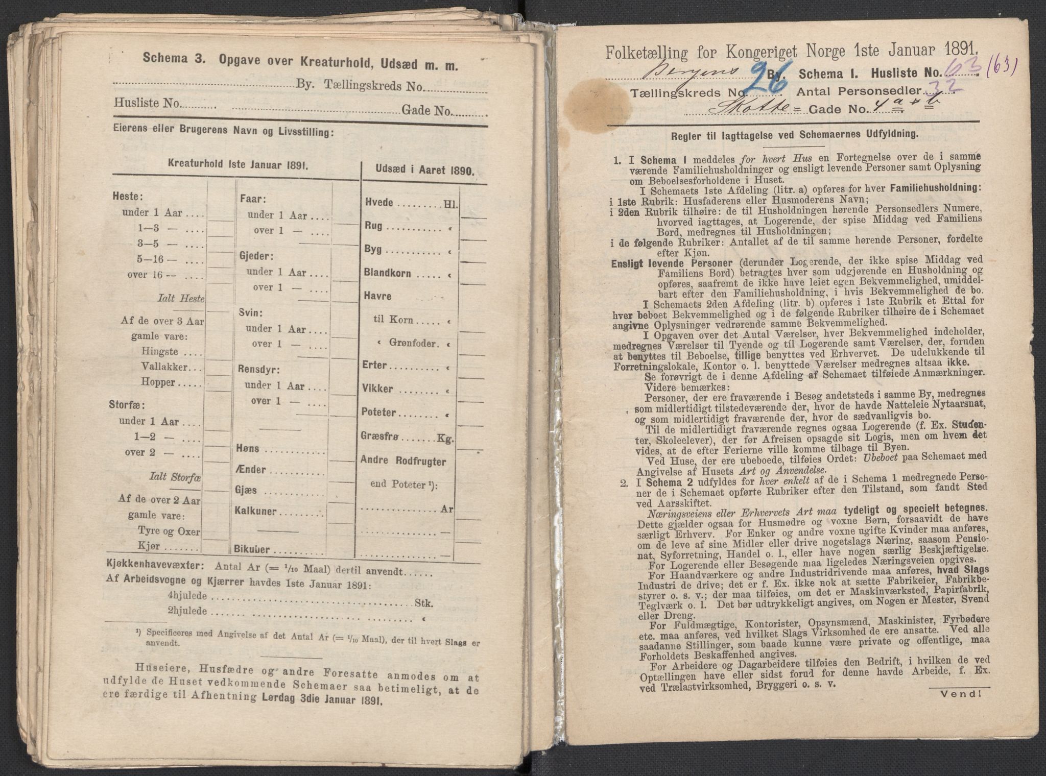 RA, 1891 Census for 1301 Bergen, 1891, p. 4280