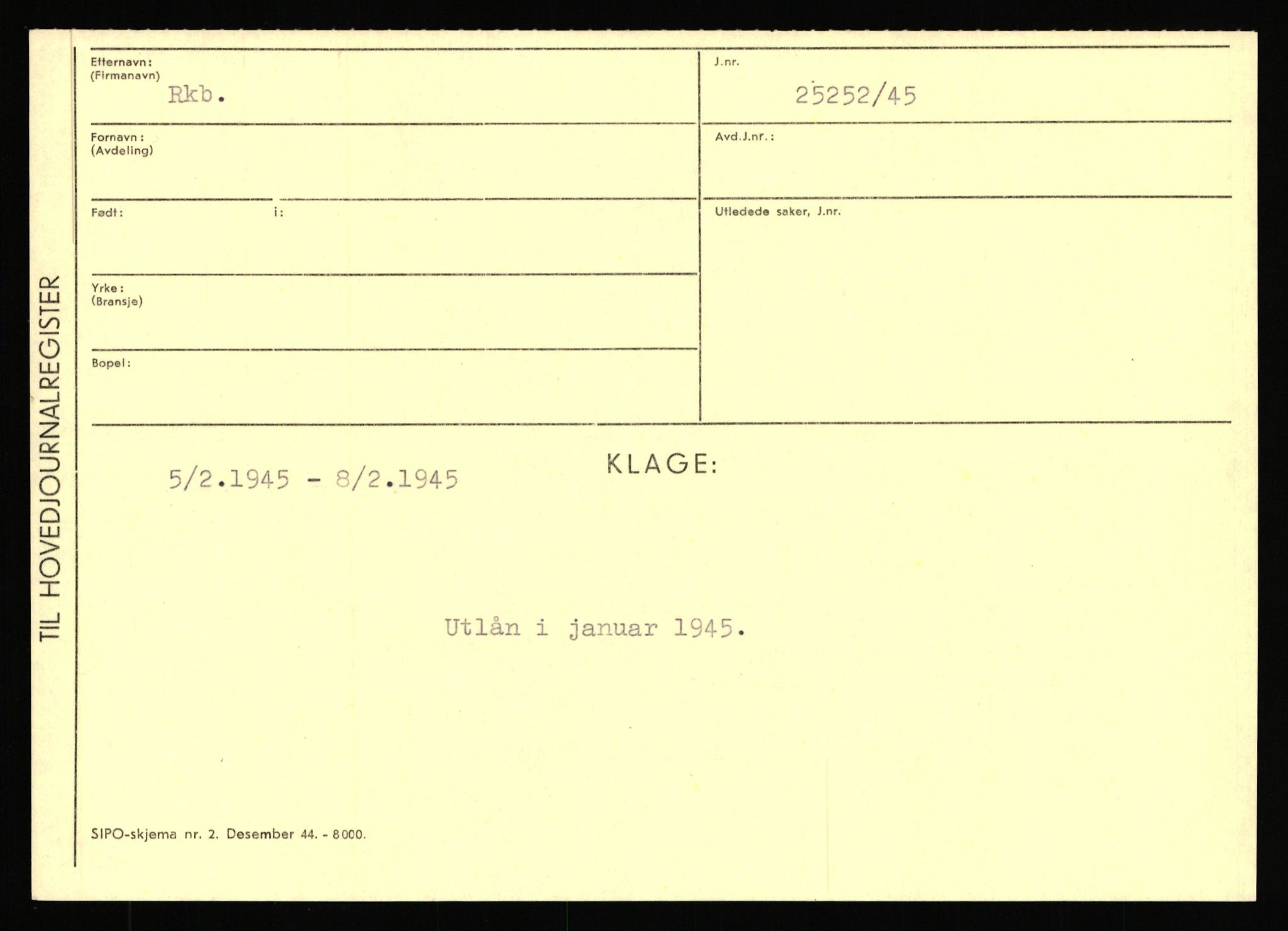 Statspolitiet - Hovedkontoret / Osloavdelingen, AV/RA-S-1329/C/Ca/L0013: Raa - Servold, 1943-1945, p. 1460