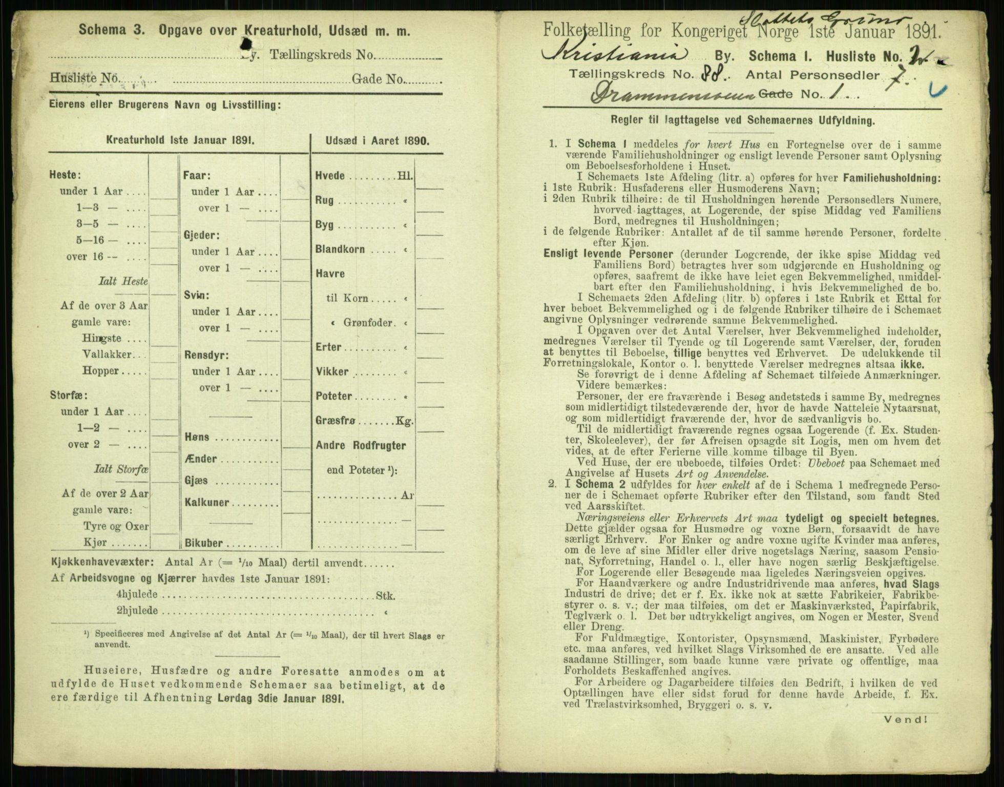 RA, 1891 census for 0301 Kristiania, 1891, p. 43819