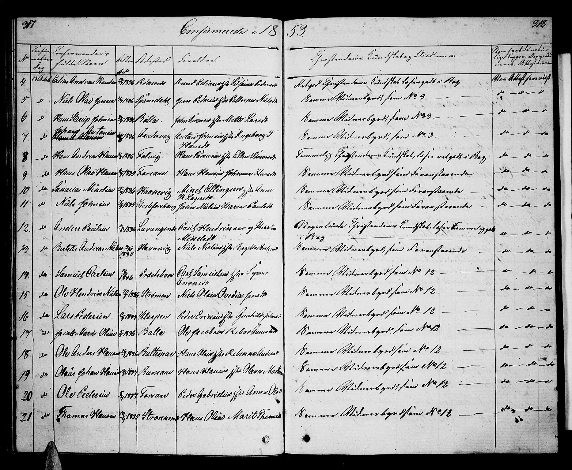 Ibestad sokneprestembete, SATØ/S-0077/H/Ha/Hab/L0004klokker: Parish register (copy) no. 4, 1852-1860, p. 317-318