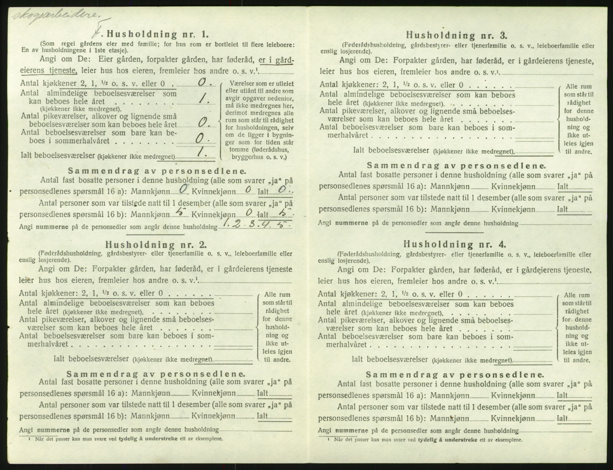 SAH, 1920 census for Grue, 1920, p. 2474