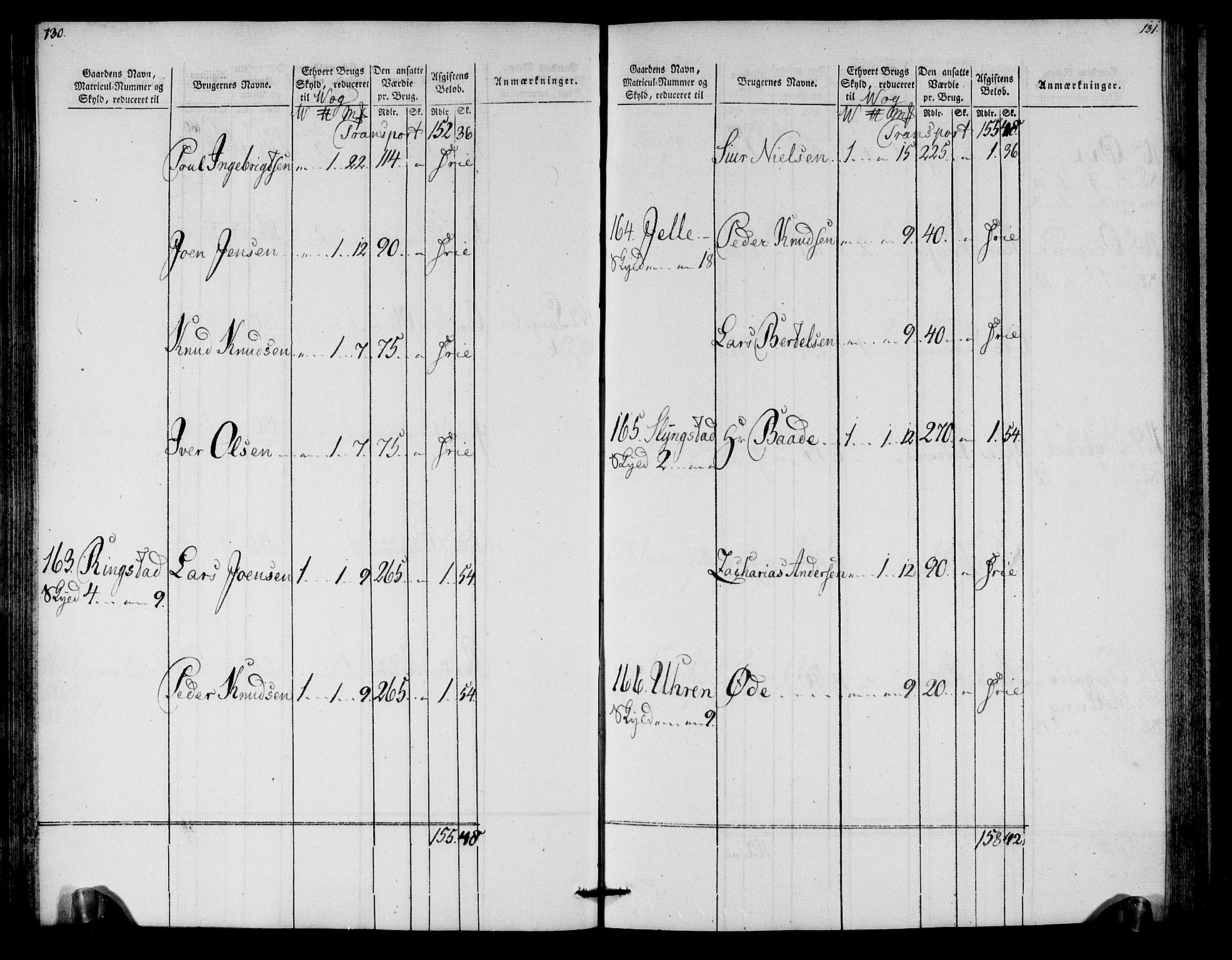 Rentekammeret inntil 1814, Realistisk ordnet avdeling, AV/RA-EA-4070/N/Ne/Nea/L0125a: Sunnmøre fogderi. Oppebørselsregister for fogderiets nordre del, 1803, p. 67