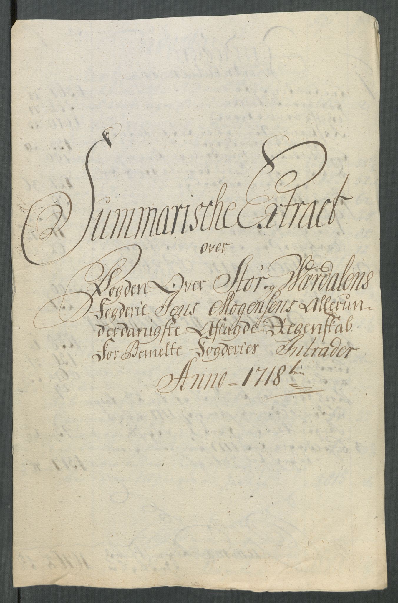 Rentekammeret inntil 1814, Reviderte regnskaper, Fogderegnskap, RA/EA-4092/R62/L4208: Fogderegnskap Stjørdal og Verdal, 1718, p. 18