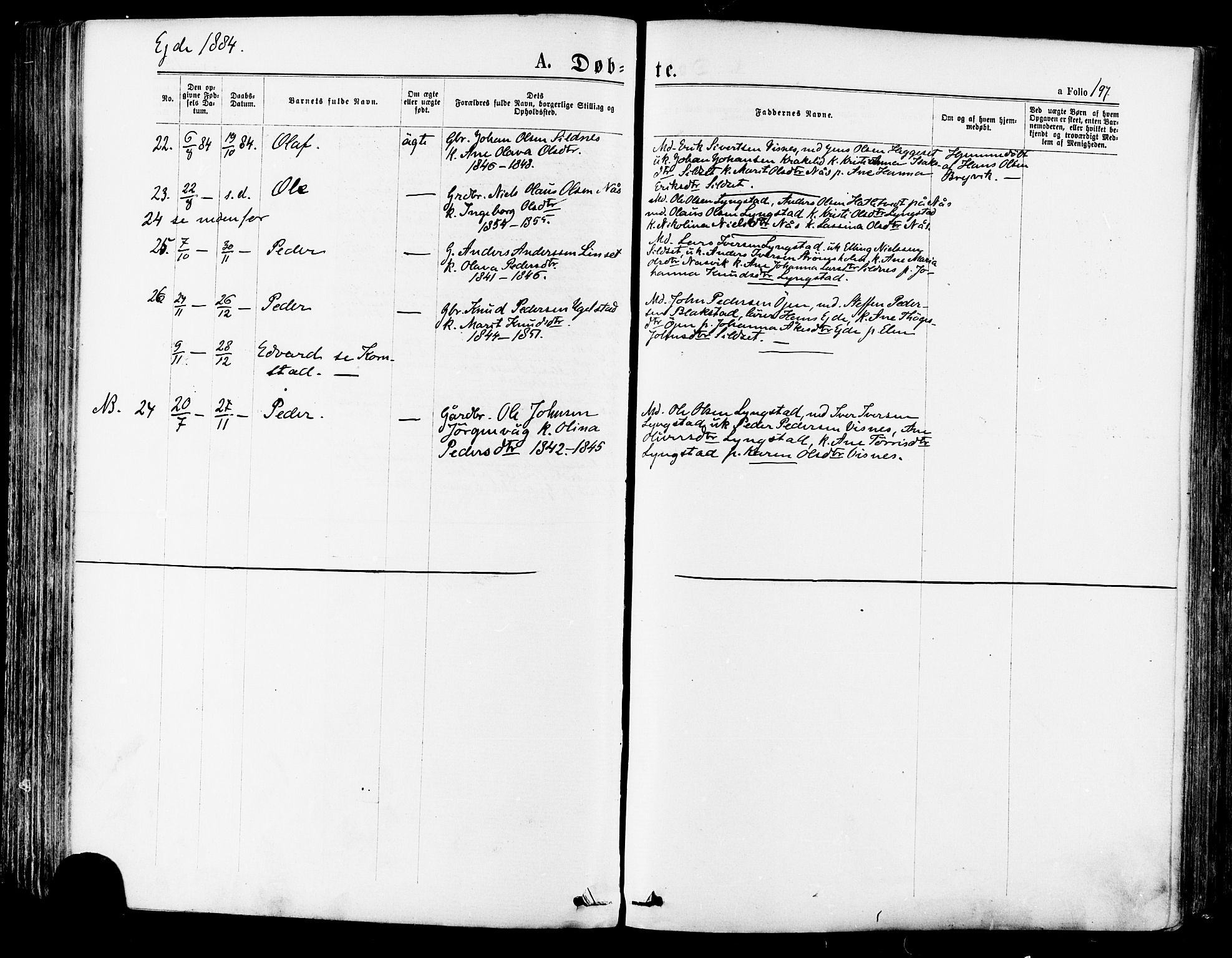 Ministerialprotokoller, klokkerbøker og fødselsregistre - Møre og Romsdal, AV/SAT-A-1454/568/L0806: Parish register (official) no. 568A12 /4, 1878-1884, p. 197