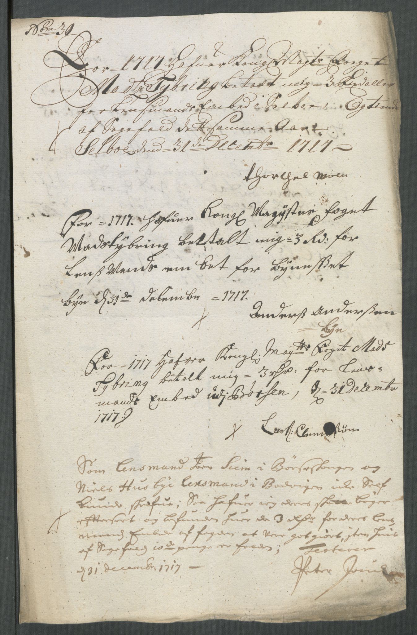 Rentekammeret inntil 1814, Reviderte regnskaper, Fogderegnskap, RA/EA-4092/R61/L4116: Fogderegnskap Strinda og Selbu, 1717-1718, p. 216