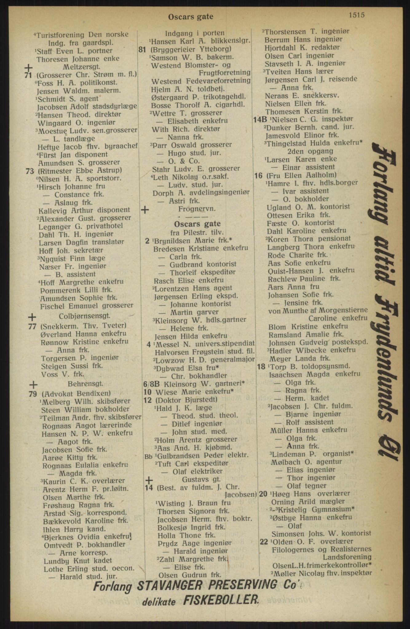 Kristiania/Oslo adressebok, PUBL/-, 1914, p. 1515