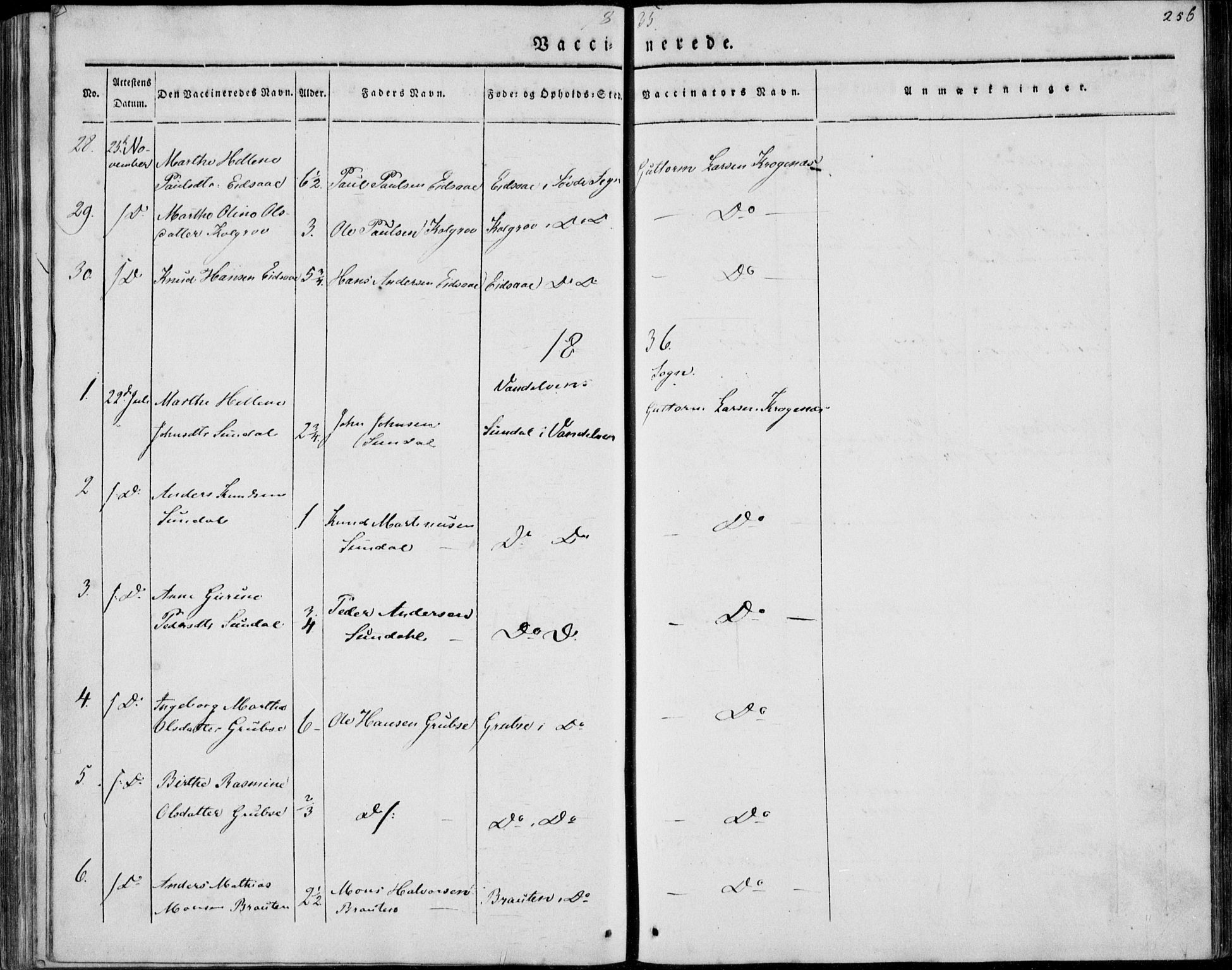 Ministerialprotokoller, klokkerbøker og fødselsregistre - Møre og Romsdal, AV/SAT-A-1454/501/L0005: Parish register (official) no. 501A05, 1831-1844, p. 256