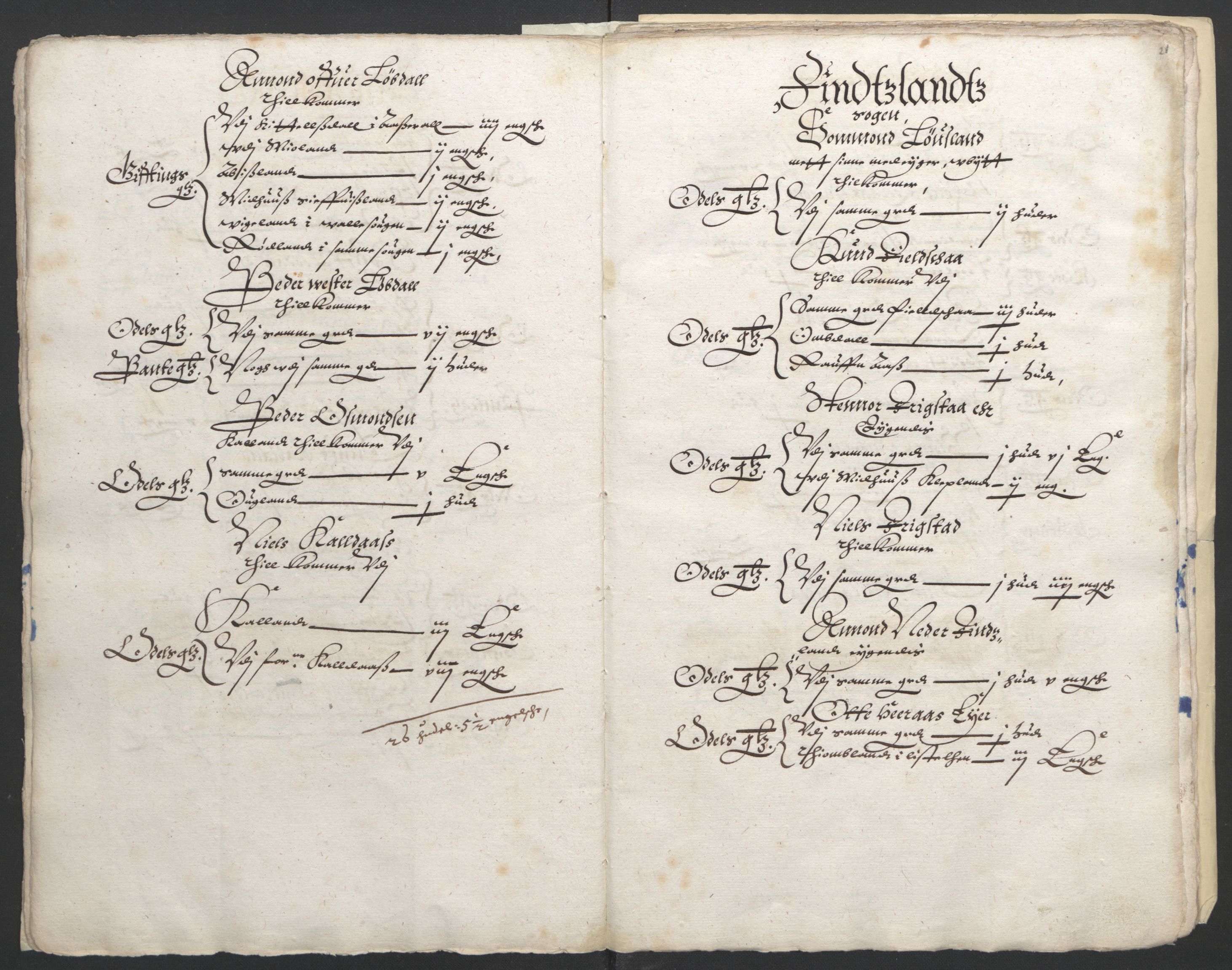 Stattholderembetet 1572-1771, AV/RA-EA-2870/Ek/L0010/0001: Jordebøker til utlikning av rosstjeneste 1624-1626: / Odelsjordebøker for Agdesiden len, 1624, p. 117