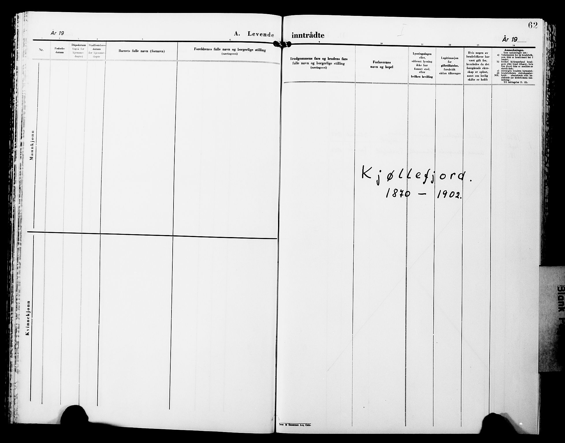 Lebesby sokneprestkontor, SATØ/S-1353/H/Ha/L0005kirke: Parish register (official) no. 5, 1870-1902, p. 62