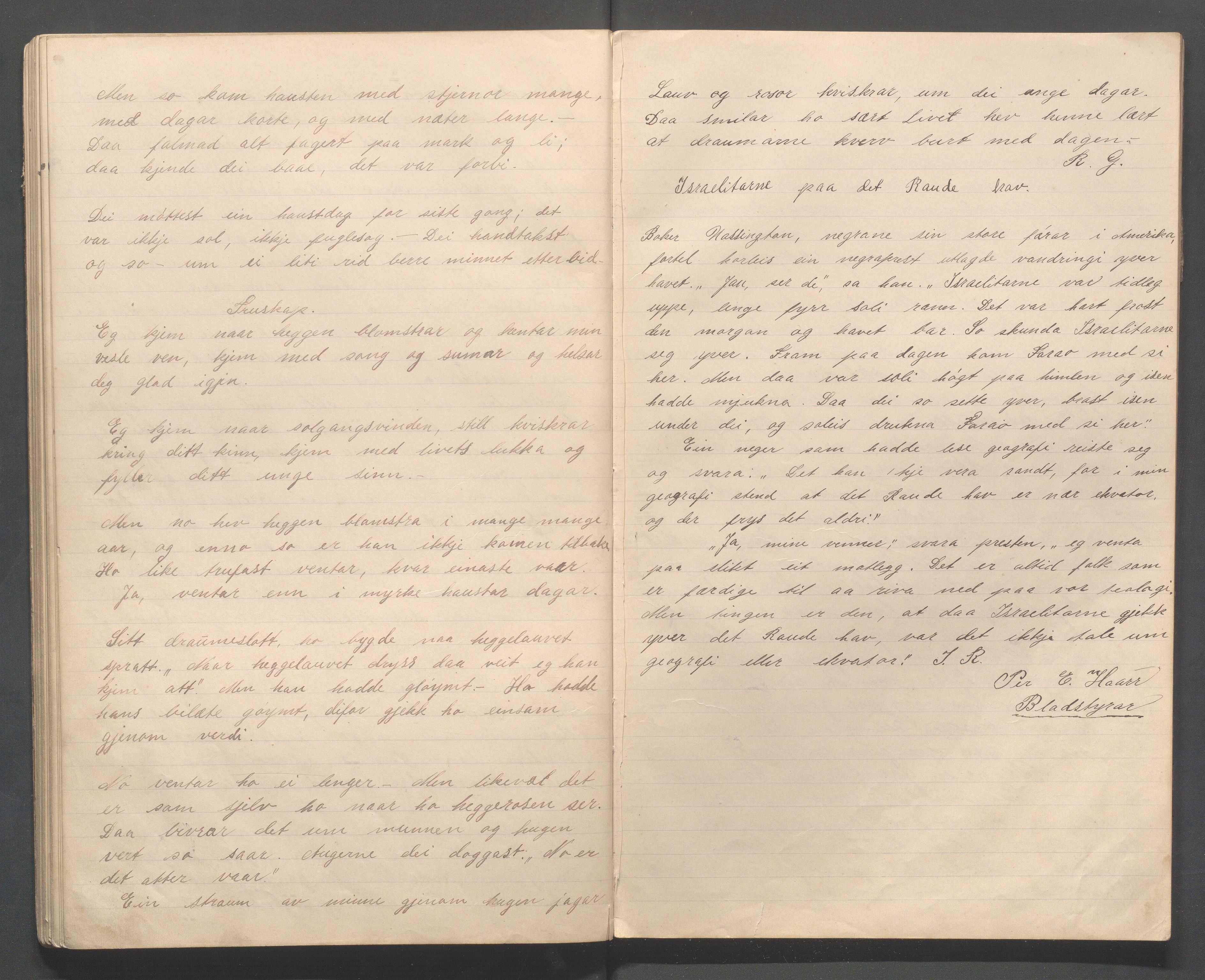 Hå kommune - PA 067  IOGT losje "Lyngblomen", IKAR/A-320/G/L0001:  "Lyngblomens avis, 1907-1912, p. 54