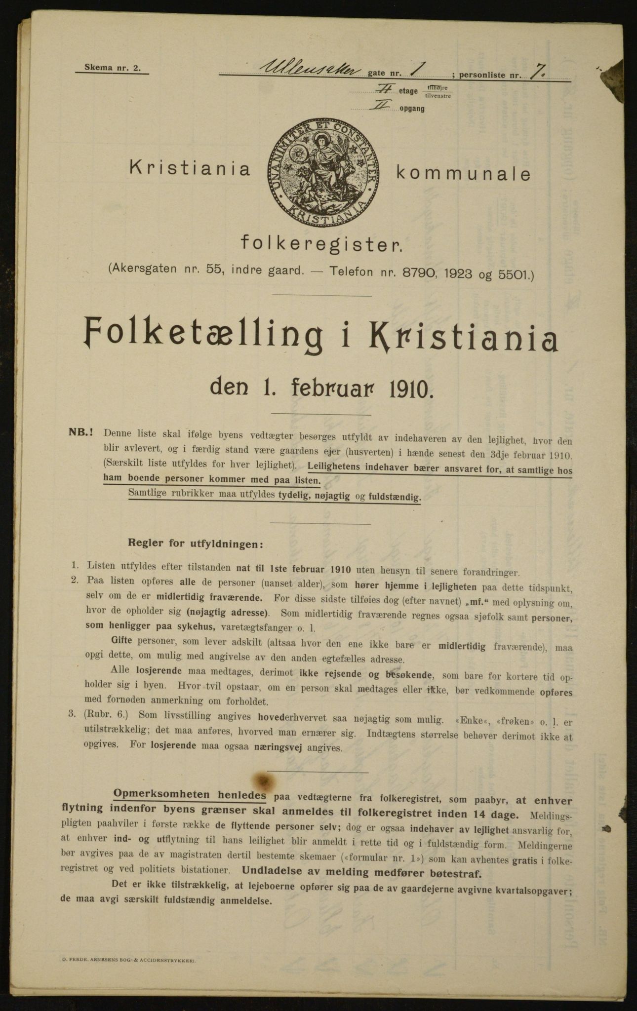 OBA, Municipal Census 1910 for Kristiania, 1910, p. 112559