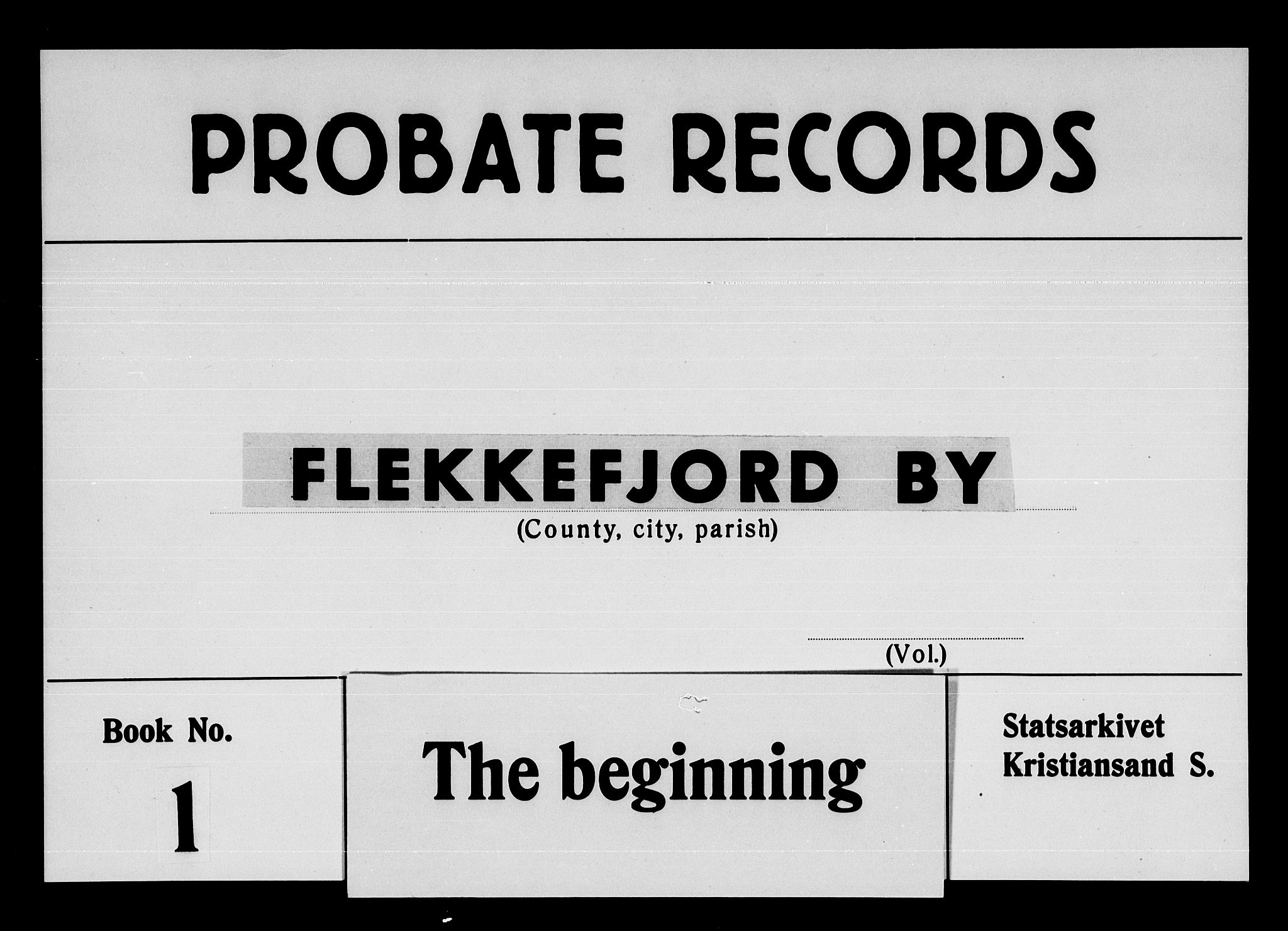 Flekkefjord byfogd, SAK/1222-0002/H/Hc/L0001: Skifteprotokoll nr. 1, 1844-1868