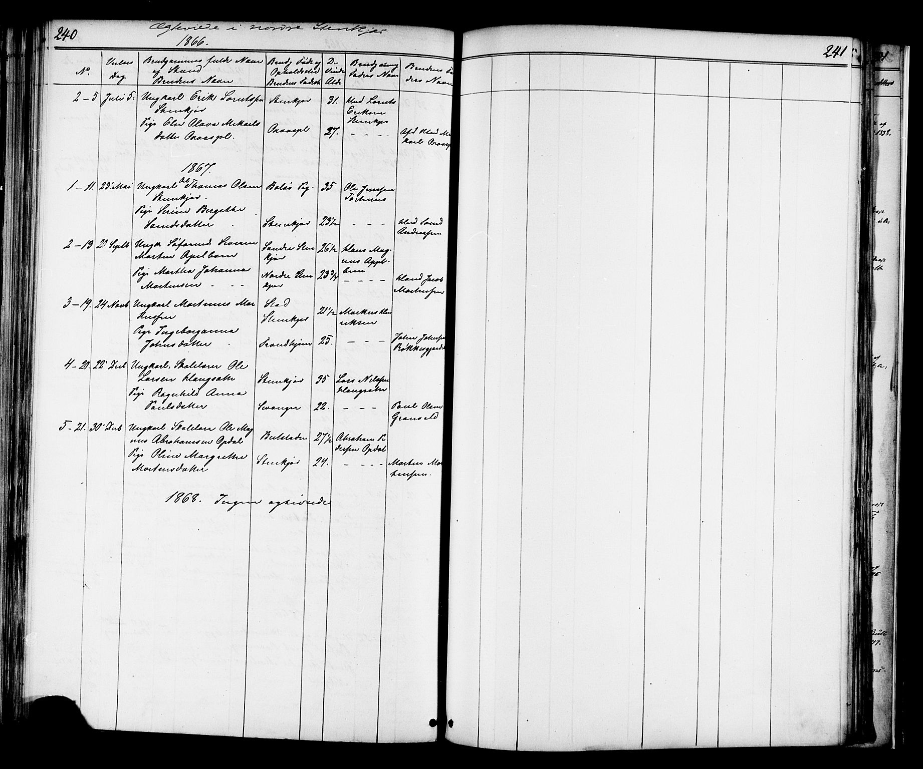 Ministerialprotokoller, klokkerbøker og fødselsregistre - Nord-Trøndelag, SAT/A-1458/739/L0367: Parish register (official) no. 739A01 /2, 1838-1868, p. 240-241