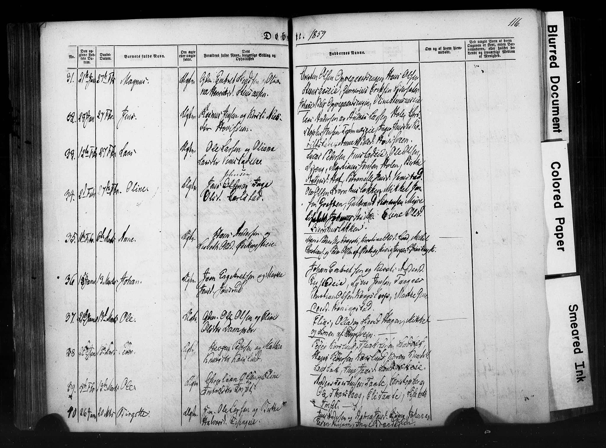 Løten prestekontor, AV/SAH-PREST-022/K/Ka/L0007: Parish register (official) no. 7, 1850-1859, p. 116